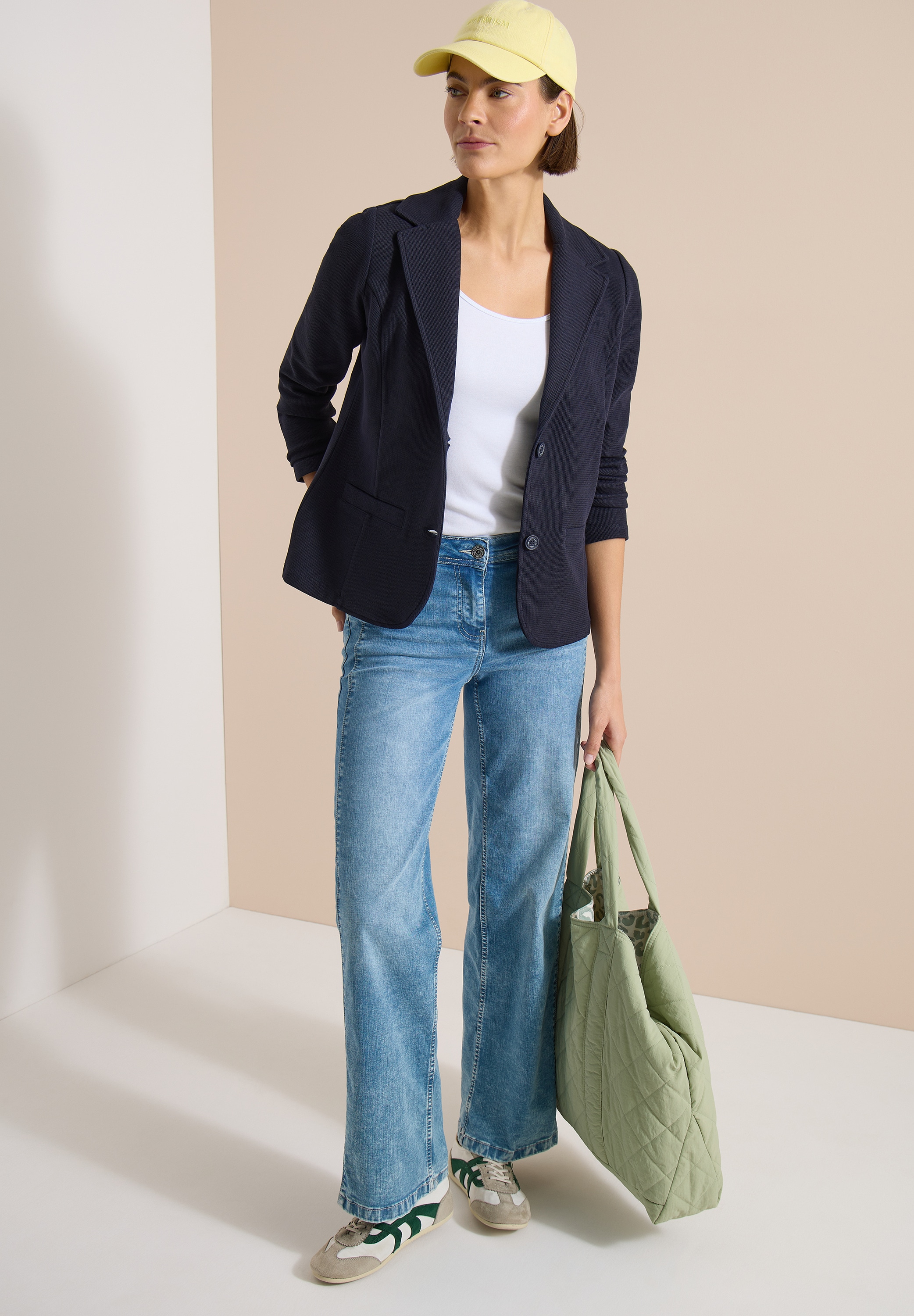 Cecil Jackenblazer mit Struktur in Unifarbe
