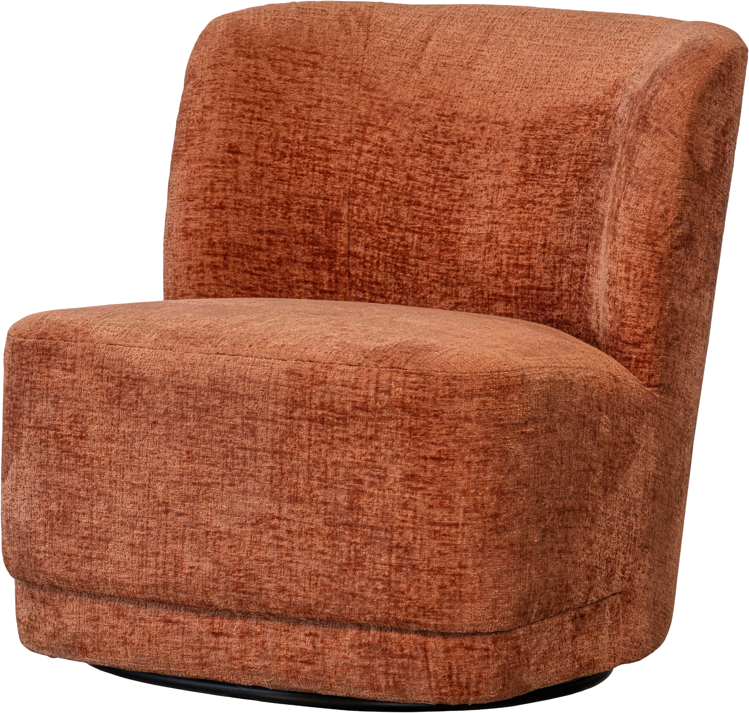 WOOOD Drehsessel »Atty mit struktur-Velvetbezug und Drehmechanismus B 74 x T 65 x H 75cm« Sehr hohe Verschleißfestigkeit, montiert geliefert, Tragkraft 120 kg