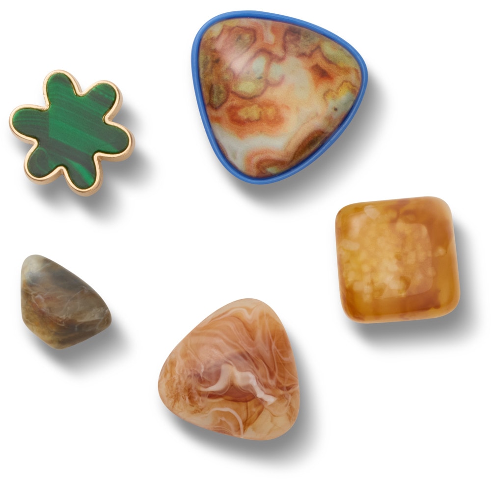 Crocs Schuhanstecker »Jibbitz™ Crafted Stones« Set, Kein Spielzeug. Nicht für Kinder unter 3 Jahren geeignet, 5 Stk. Charm Anstecker