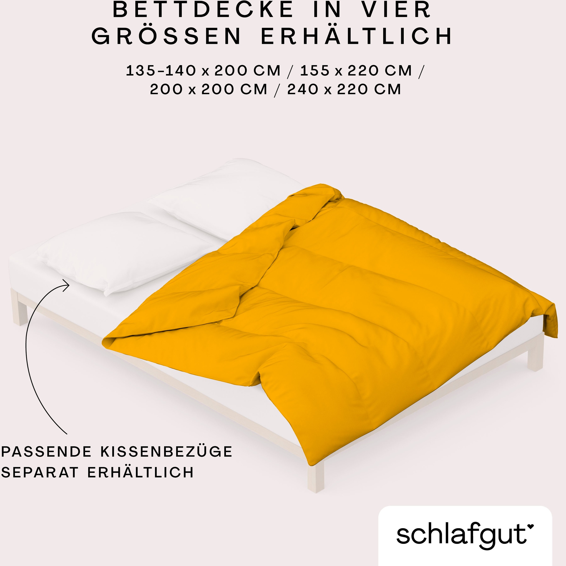 Schlafgut Bettbezug »Knitted Jersey uni, aus Bio-Baumwolle mit Elasthan, Reißverschluss«, (1 St.), bügelfrei, Mix & Match Bettwäsche: passender Kissenbezug erhältlich