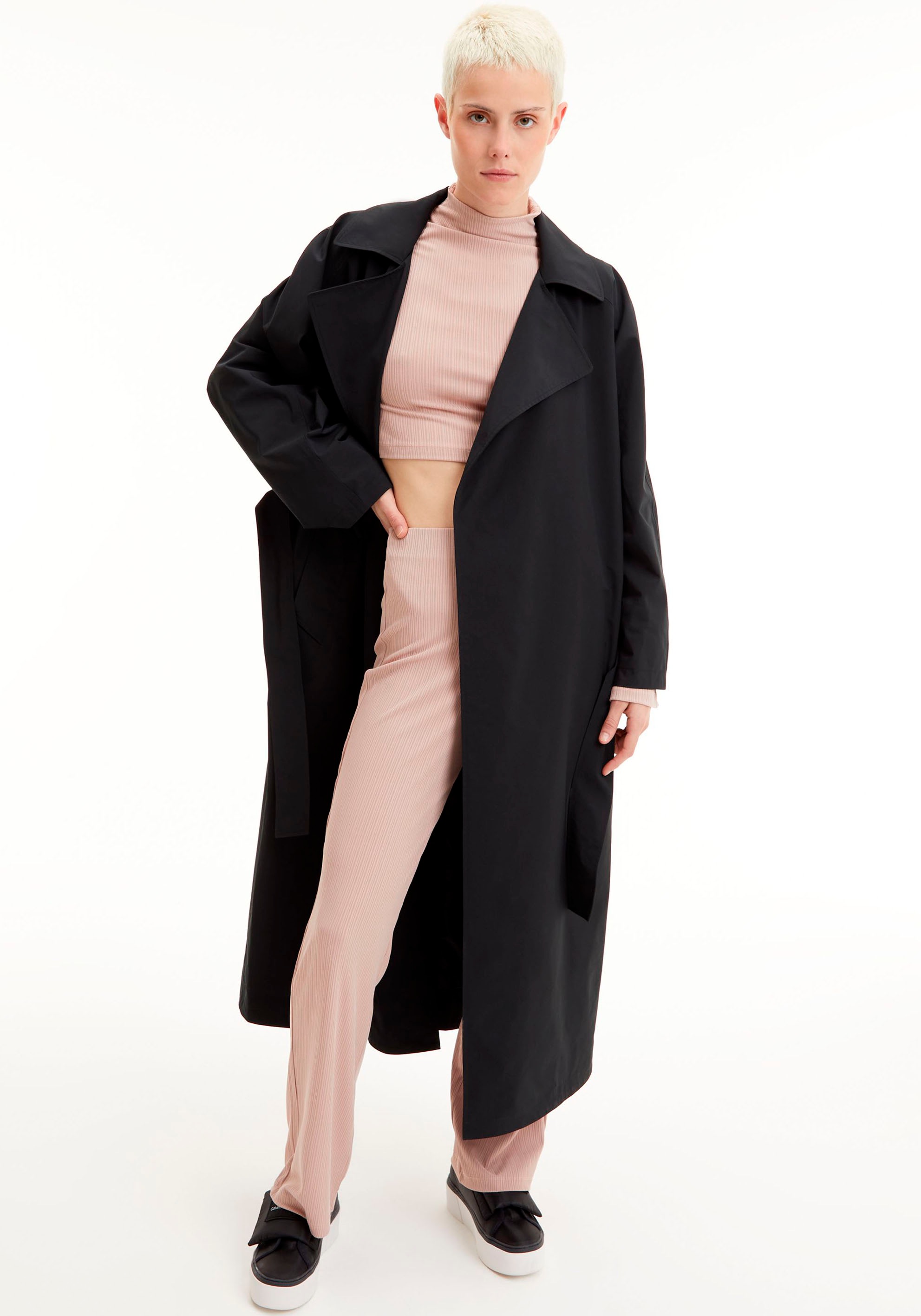 Calvin Klein Jeans Trenchcoat, (Set, 2 tlg., mit Bindegürtel), mit Reverskragen und... kaufen