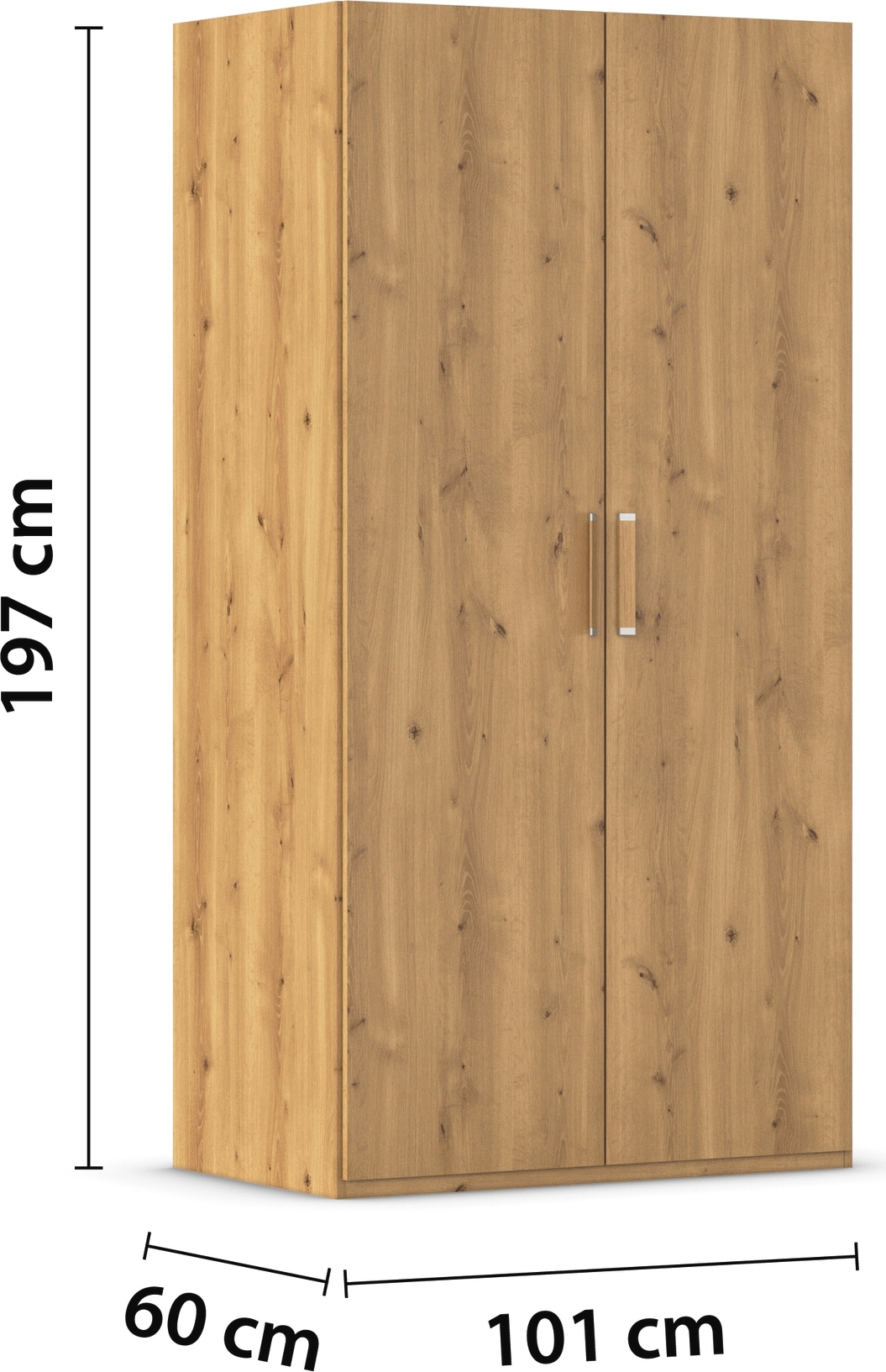 rauch Drehtürenschrank »Kleiderschrank Schrank Garderobe Schlafzimmerschrank EVELYN« in 2 Höhen 197 oder 210 cm erhältlich, inkl. SOFT-CLOSE-FUNKTION,  in elegantem Stil, viel Stauraum 4 Breiten und 2 Höhen MADE IN GERMANY