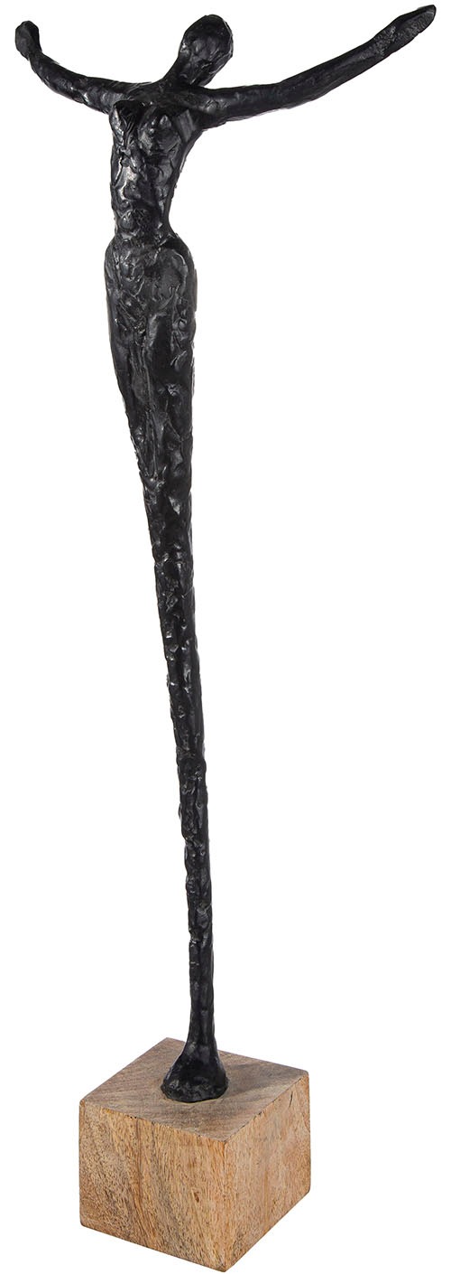 GILDE Dekofigur »Skulptur Freedom naturfarben; schwarz H. 70 cm«