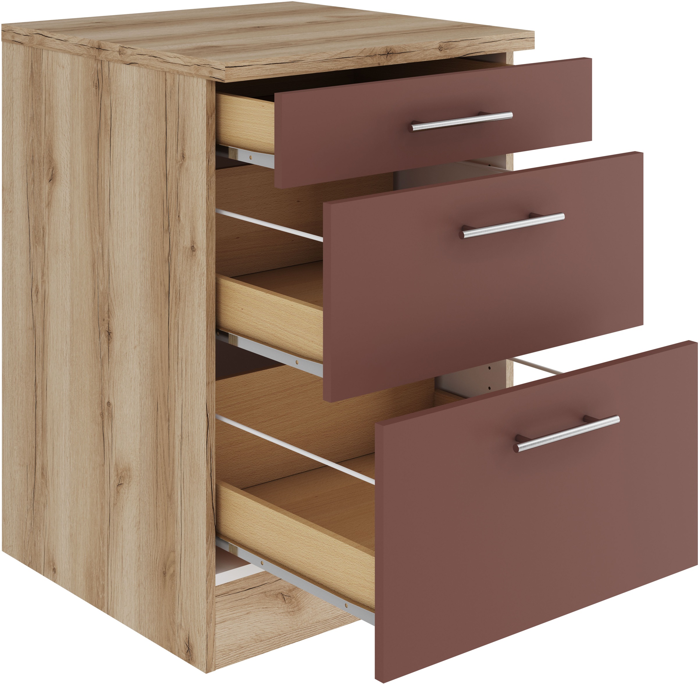 OPTIFIT Unterschrank »Bella« Breite 60 cm, 2 Auszüge, 1 Schubkasten
