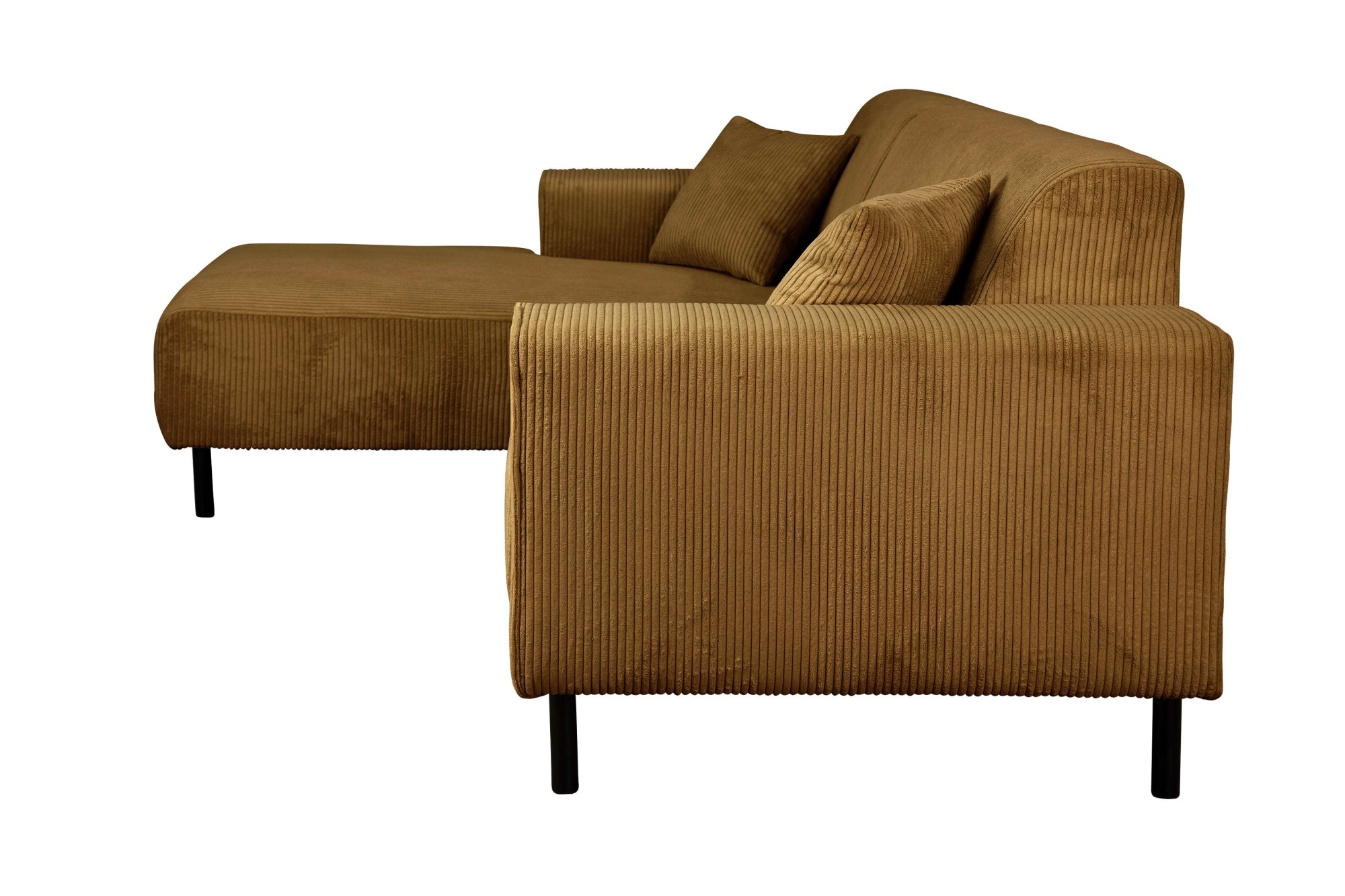 Home affaire Ecksofa »ARROS L-Form mit Wellenunterfederung, Maße B/T/H: 235/163/81 cm«, incl. Zierkissen, mit Recamiere rechts/links bestellbar, auch in Cord