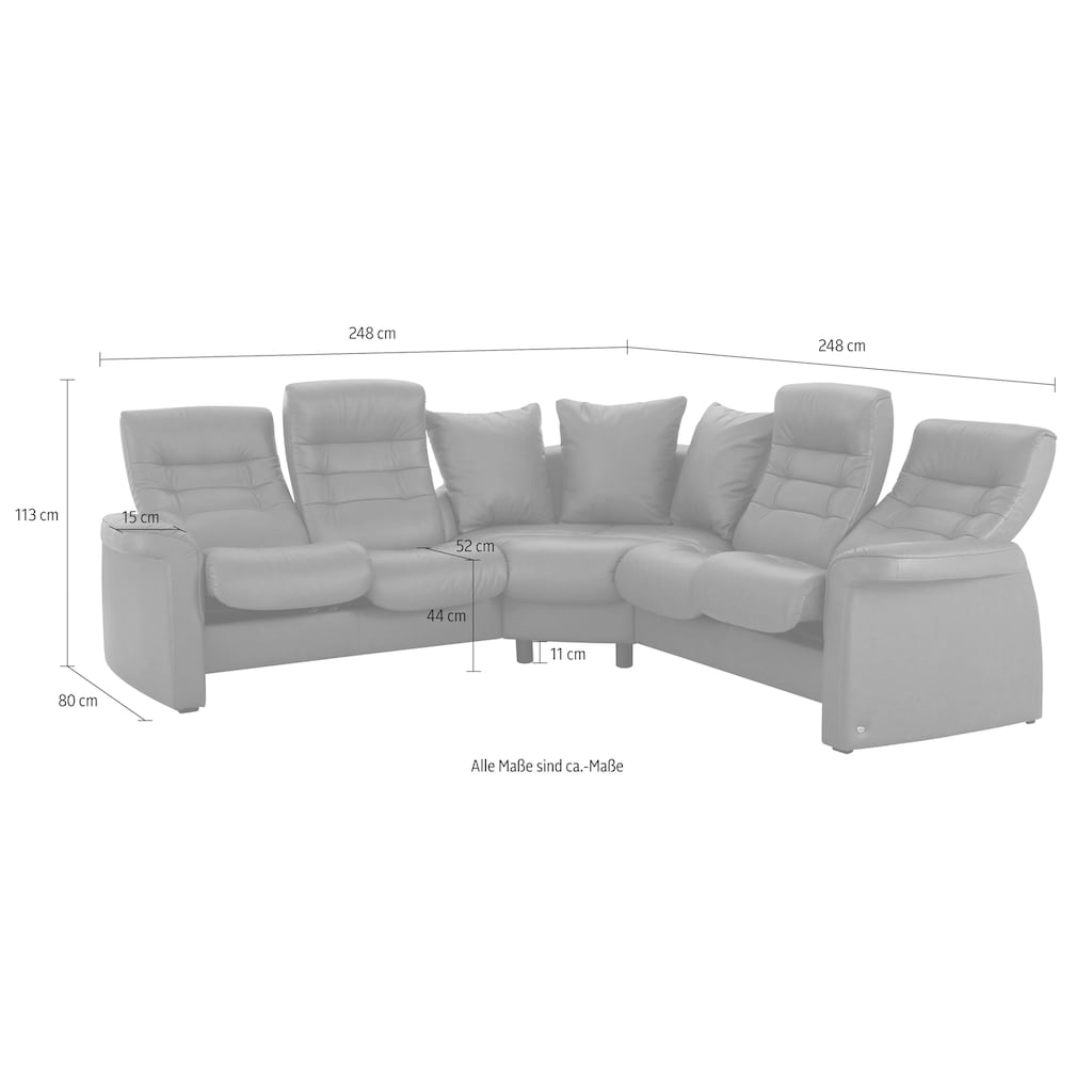 Stressless® Ecksofa »Sapphire«, High Back, inklusive Relaxfunktion & Rückenverstellung, Breite 248 cm