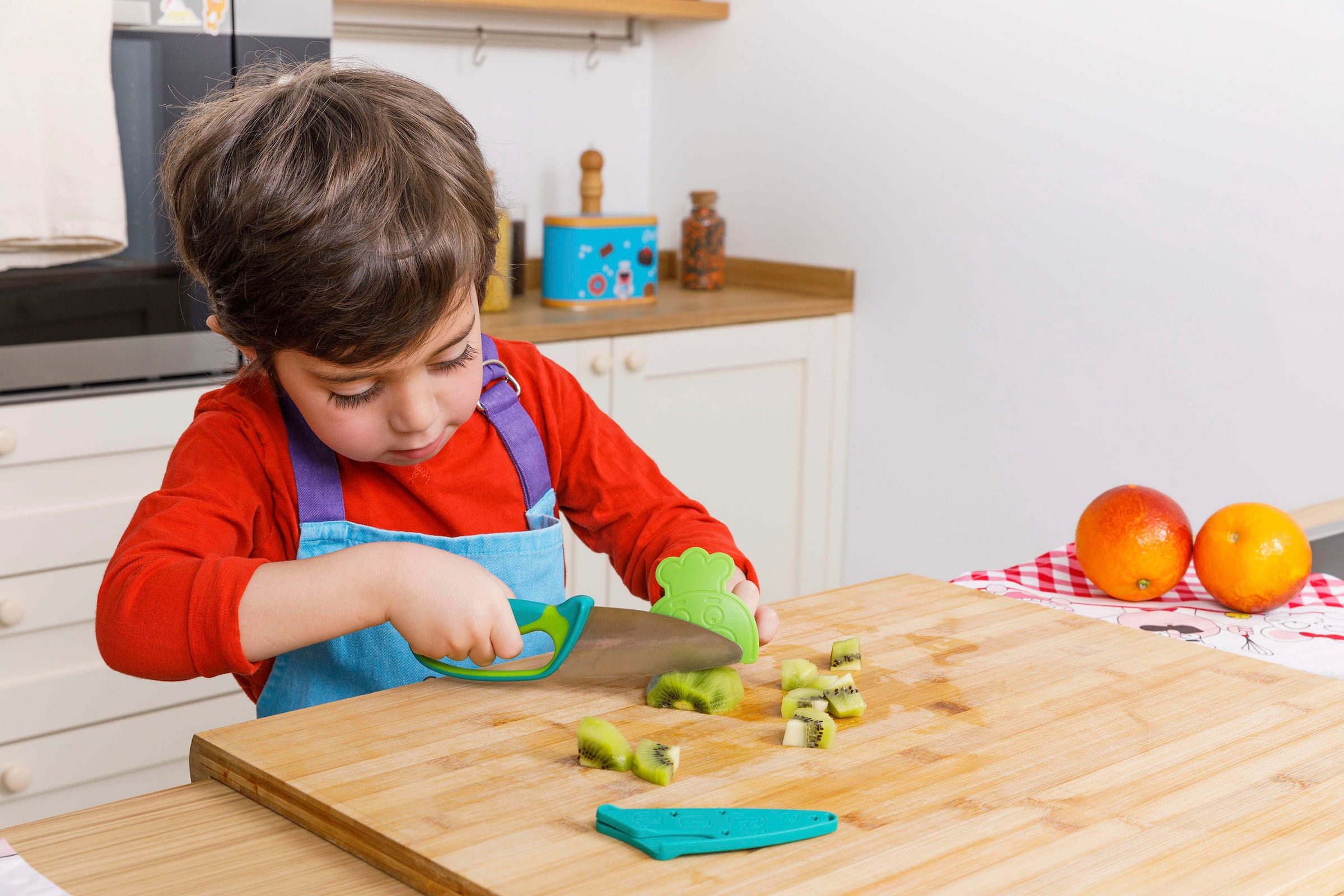 Chefclub Kinderkochmesser »Messer für Kinder, grün«, (Set, 3 tlg.)