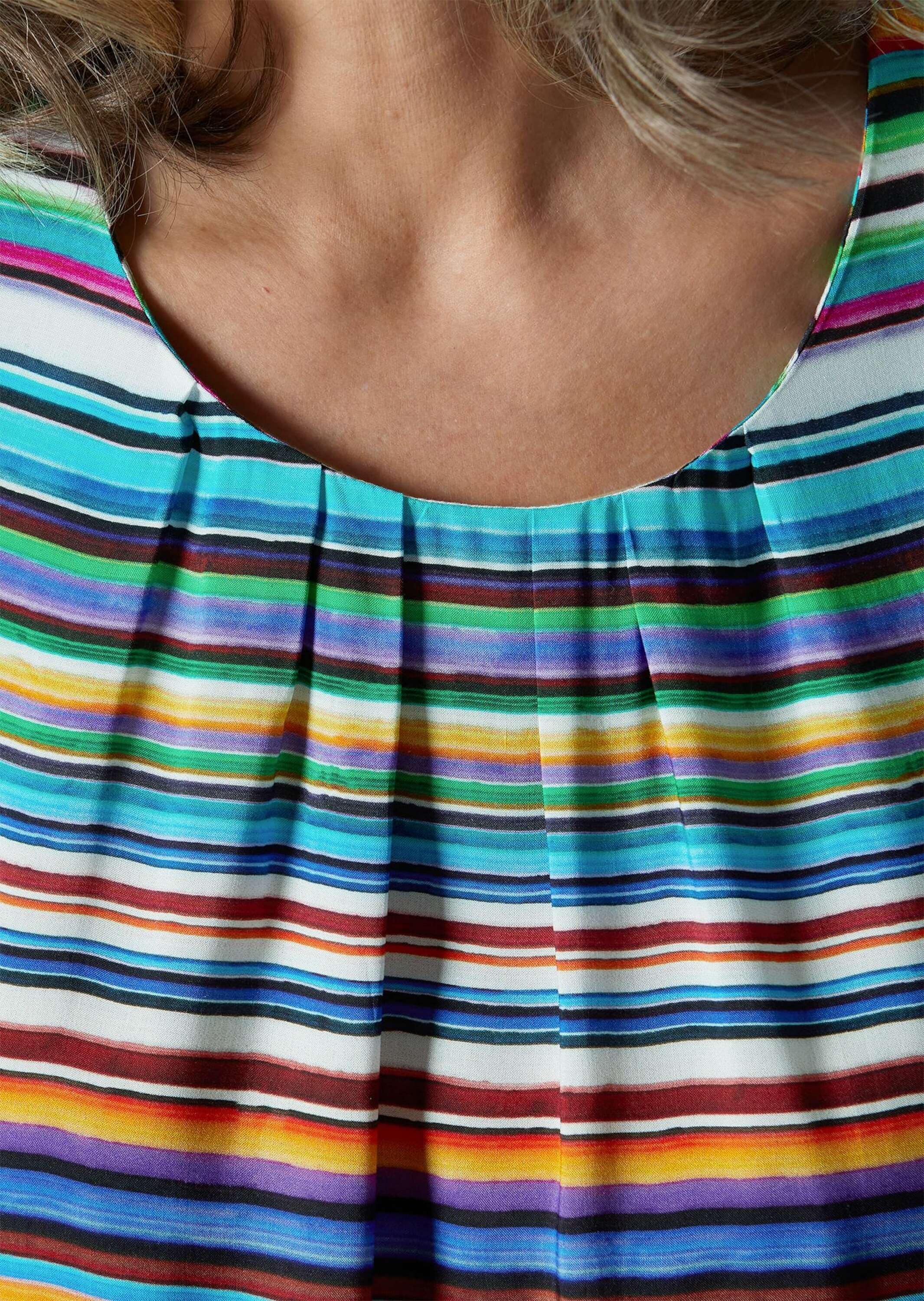 GOLDNER Druckbluse »Druckbluse Farbbrillante Druckbluse mit liebevollen Details«