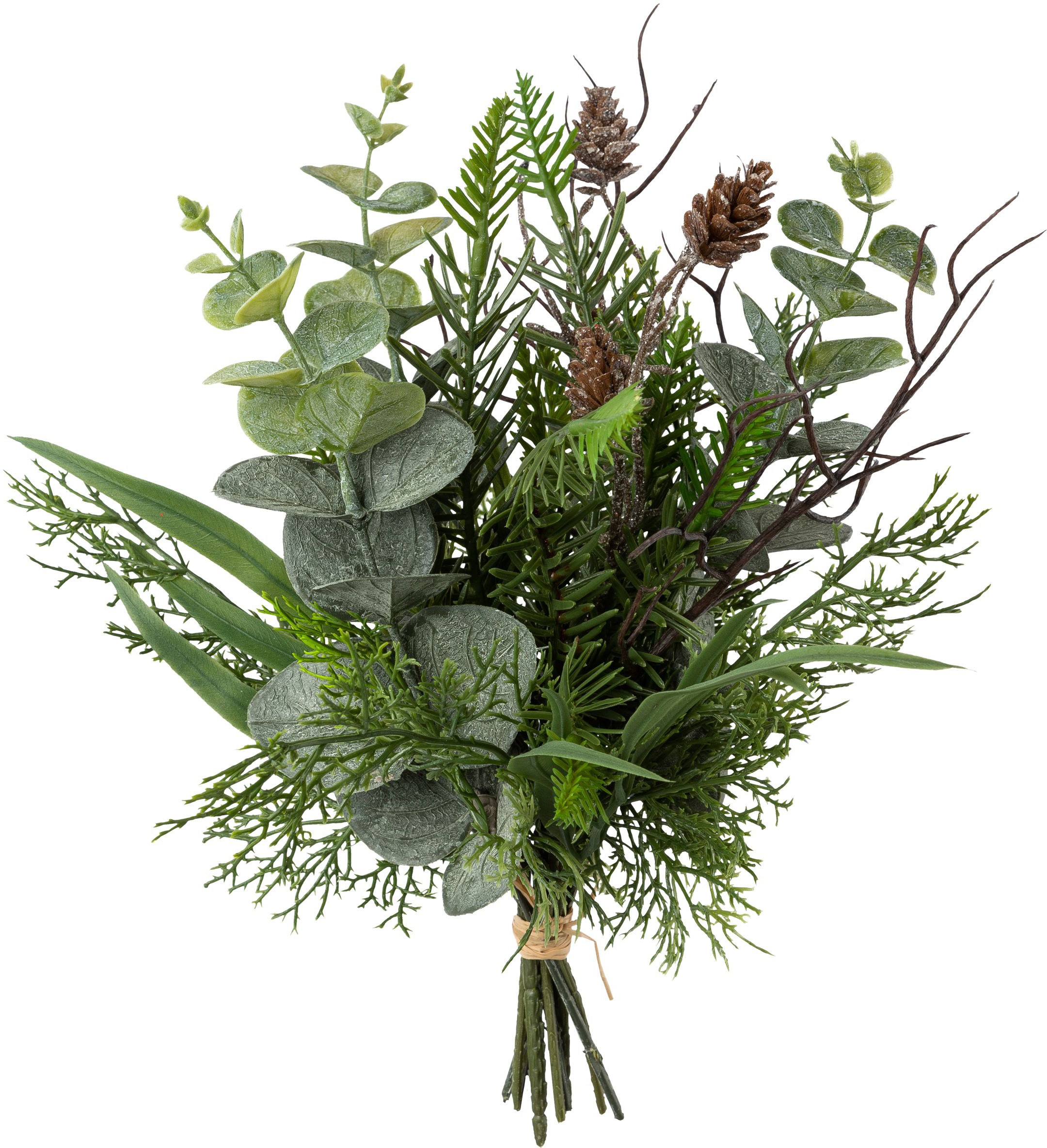 Creativ green Winterliche Kunstpflanze »Weihnachtsdeko«, Strauß aus  verschiedenen Zweigen, 2er-Set bequem bestellen