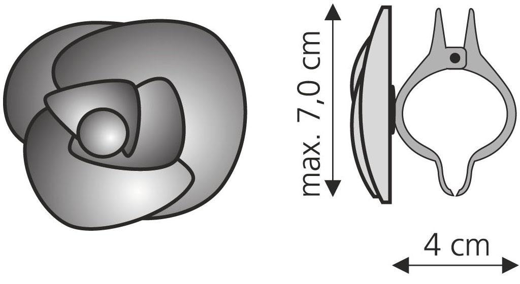 Liedeco Dekoklammer »Rose«, (Packung, Gardinen, St.), 2 Vorhänge für