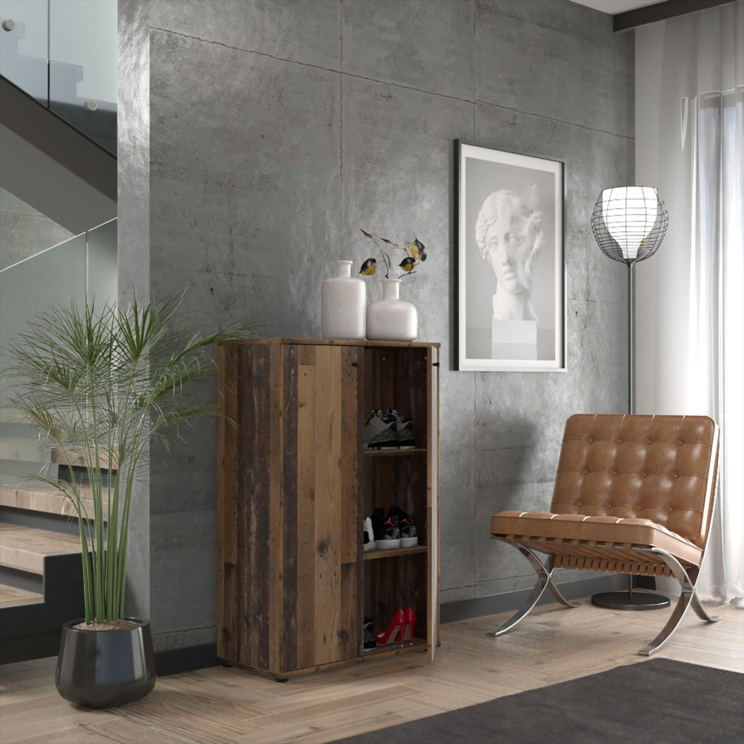 FORTE Kommode »Tempra, Kommode, 2 Türen,  viel Stauraum, Höhe 111,1 cm«