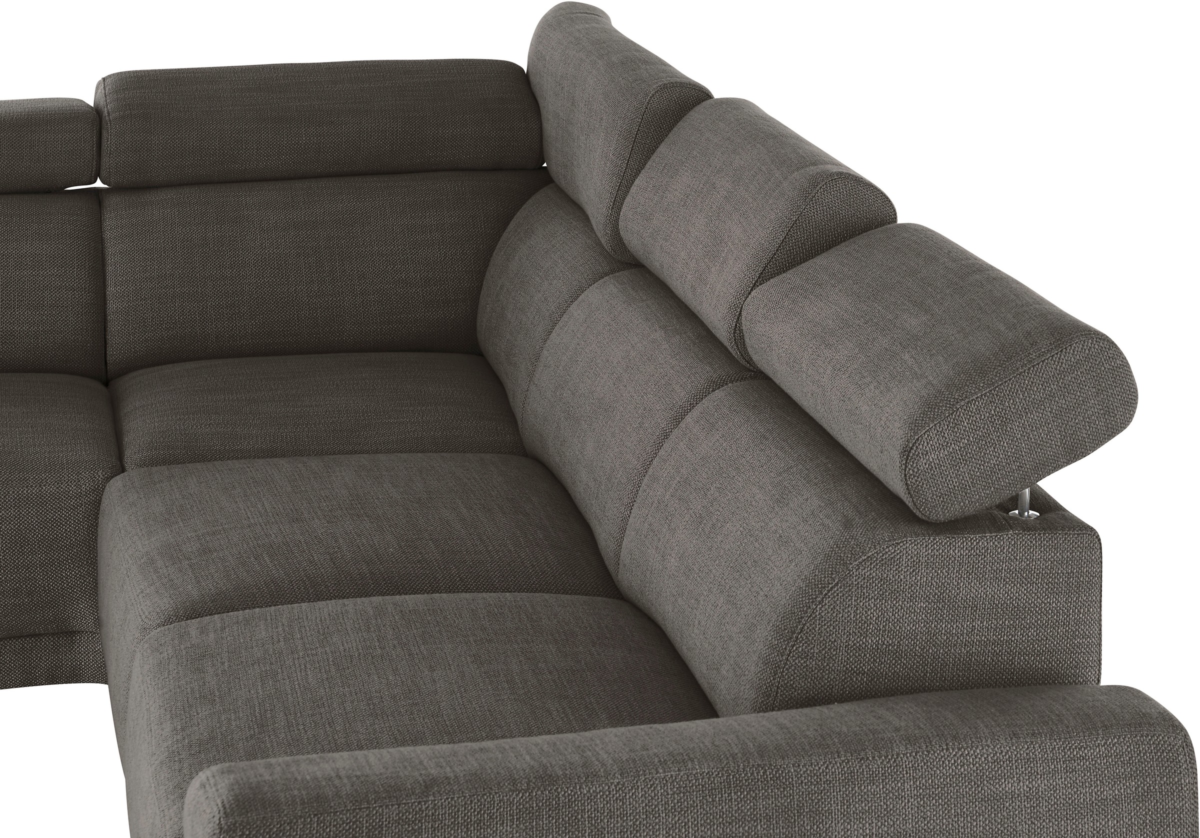 3C Candy Ecksofa »Greve Sofa immer mit manuelle Kopfteilverstellungen, modern, elegant« wahlweise motorischer Sitzvorzug, bequem und zeitlos, L-Form