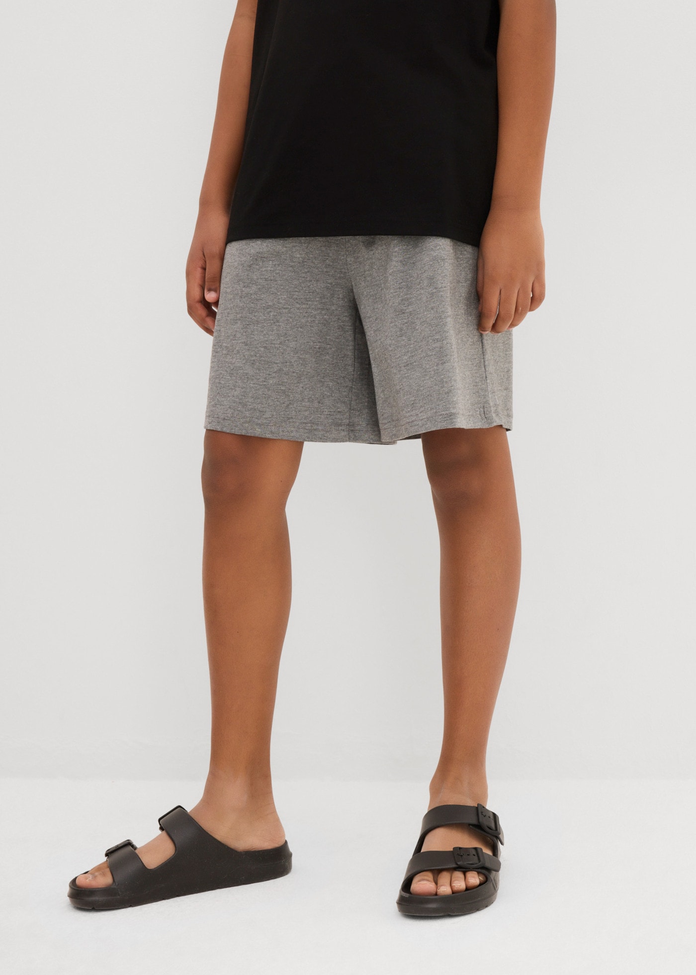 bonprix Shorts  mit Kordelzug, pflegeleichter Jersey, Regular Fit, im 2er Pack