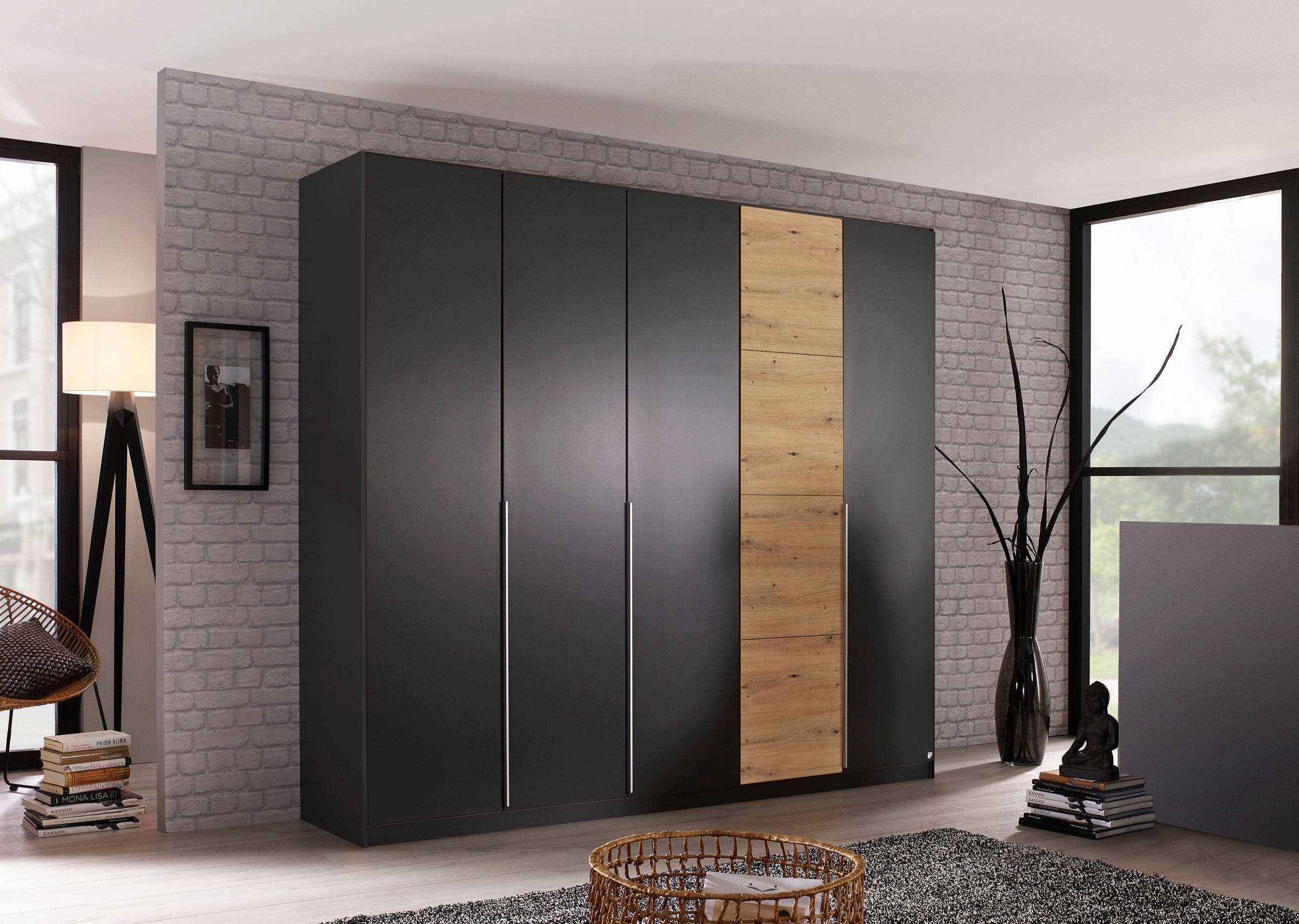 rauch Drehtürenschrank »Bellezza«, inkl. Schubkasteneinsatz, Wäscheeinteilung und weiterem Zubehör
