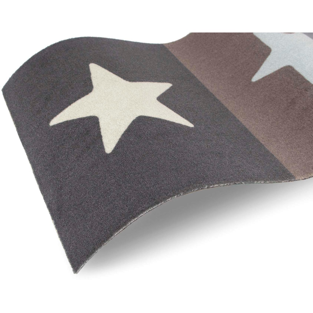Primaflor-Ideen in Textil Küchenläufer »STARS«, rechteckig, 6,5 mm Höhe, Motiv Sterne, rutschhemmend, waschbar, Küche