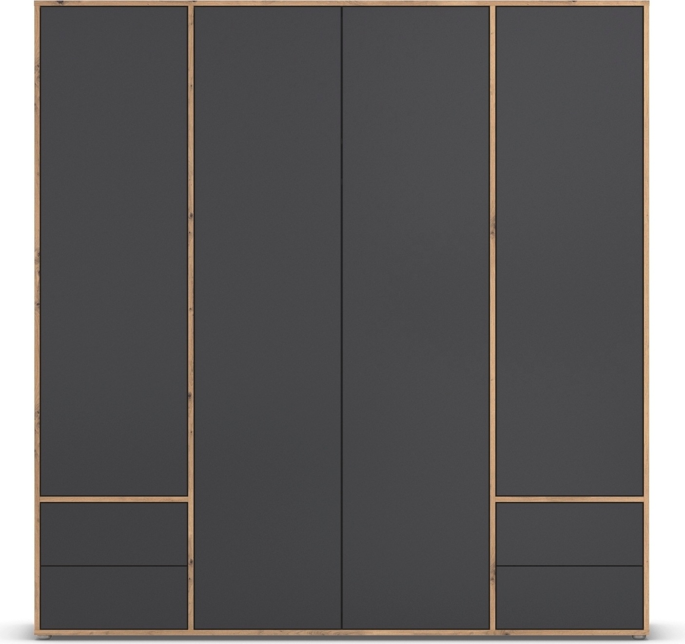 rauch Drehtürenschrank »Kleiderschrank Schrank Garderobe Wäscheschrank NABILA viel Stauraum«, (in 3 verschiedenen Ausstattungen BASIC/CLASSIC/PREMIUM), mit 2 Schubladen und Push-to-Open Funktion TOPSELLER MADE IN GERMANY