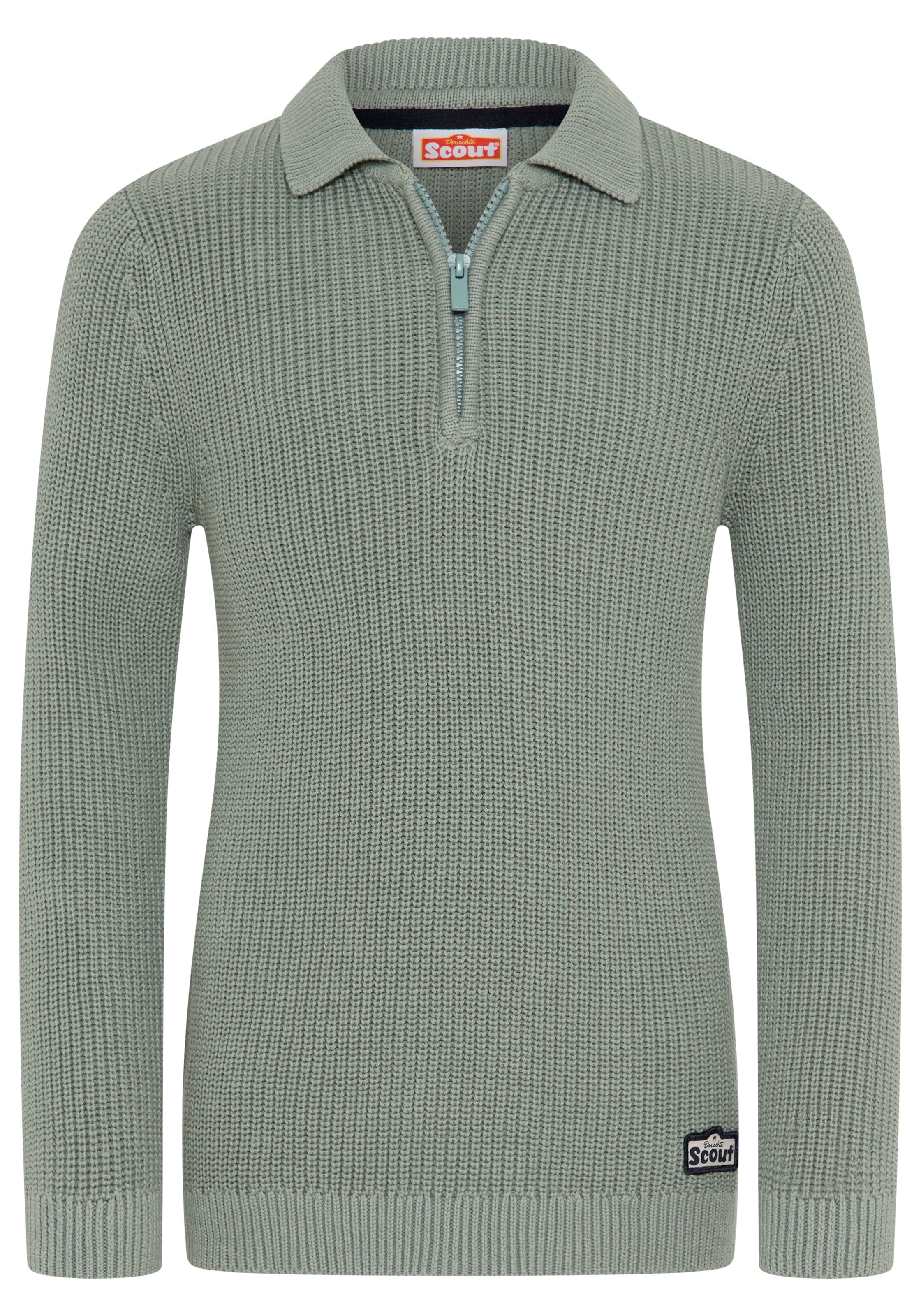 Scout Strickpullover »Strickpullover mit Kragen und Reißverschluss - NEU von SCOUT« mit langen Ärmeln, aus Strickmaterial mit hohem Baumwollanteil