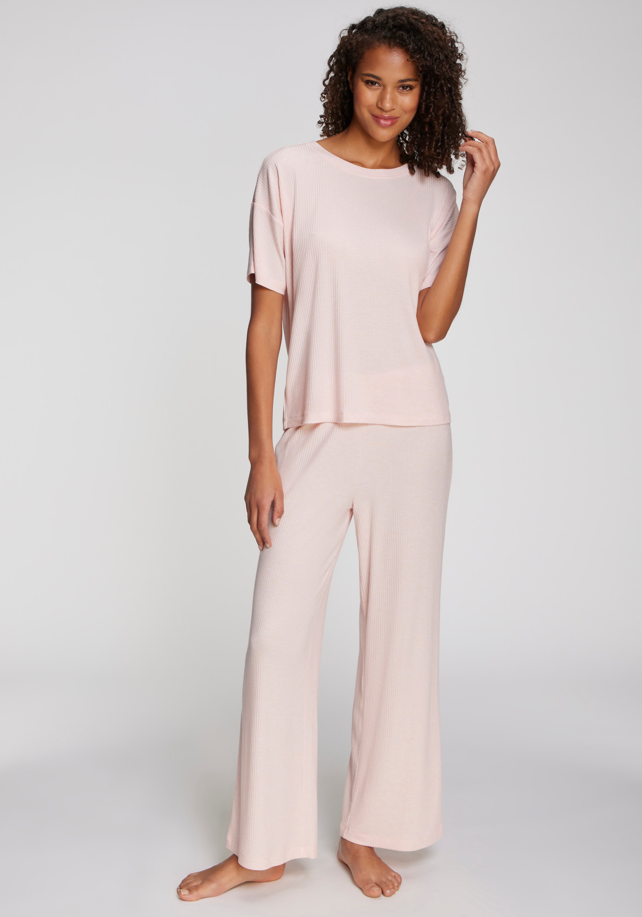 s.Oliver Pyjamahose  aus weicher Rippqualität