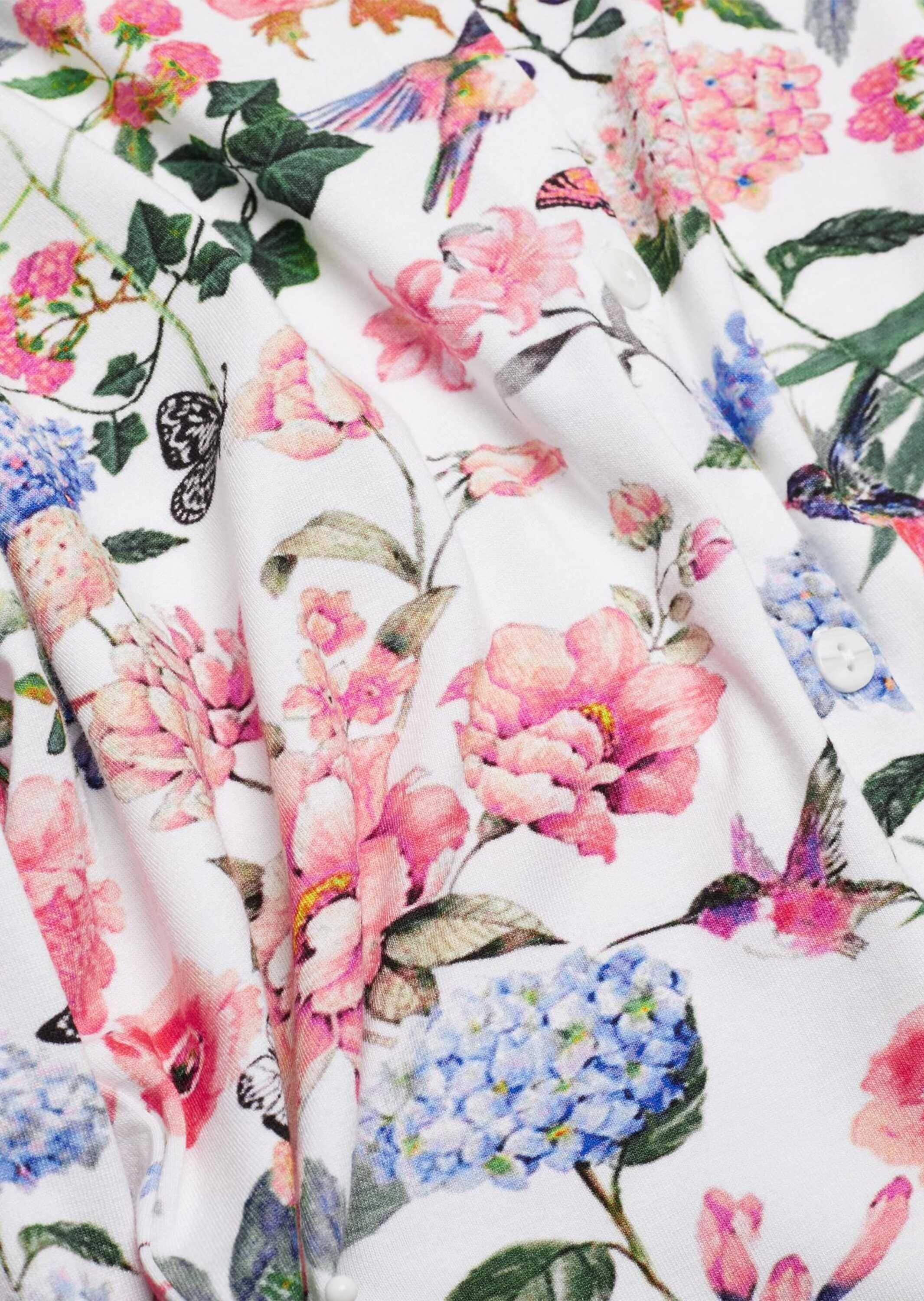 GOLDNER Hemdbluse »Kurzgröße Jerseybluse mit floralem Allover-Druck« Hübsches Allover-Blumendessin