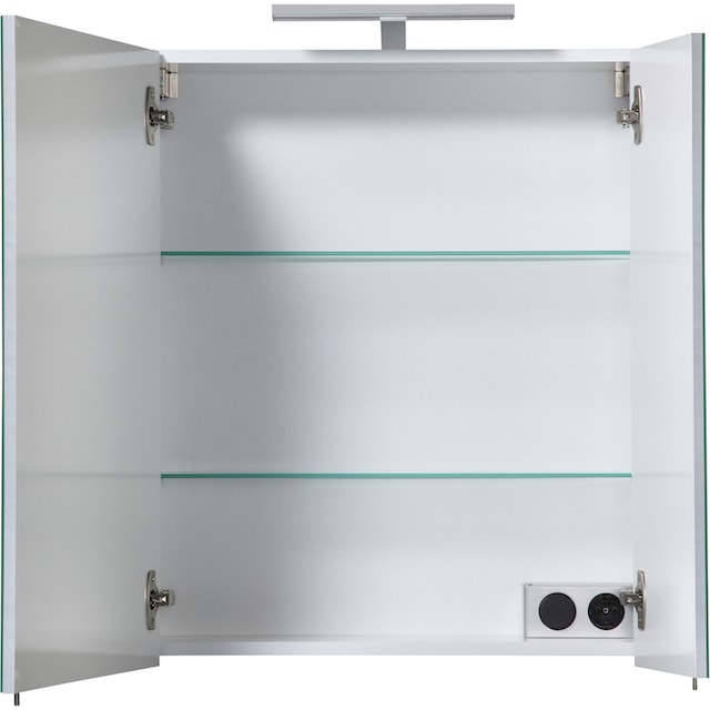 welltime Spiegelschrank »Torino«, Breite 60 cm, 2-türig, LED-Beleuchtung,  Schalter-/Steckdosenbox online kaufen | mit 3 Jahren XXL Garantie