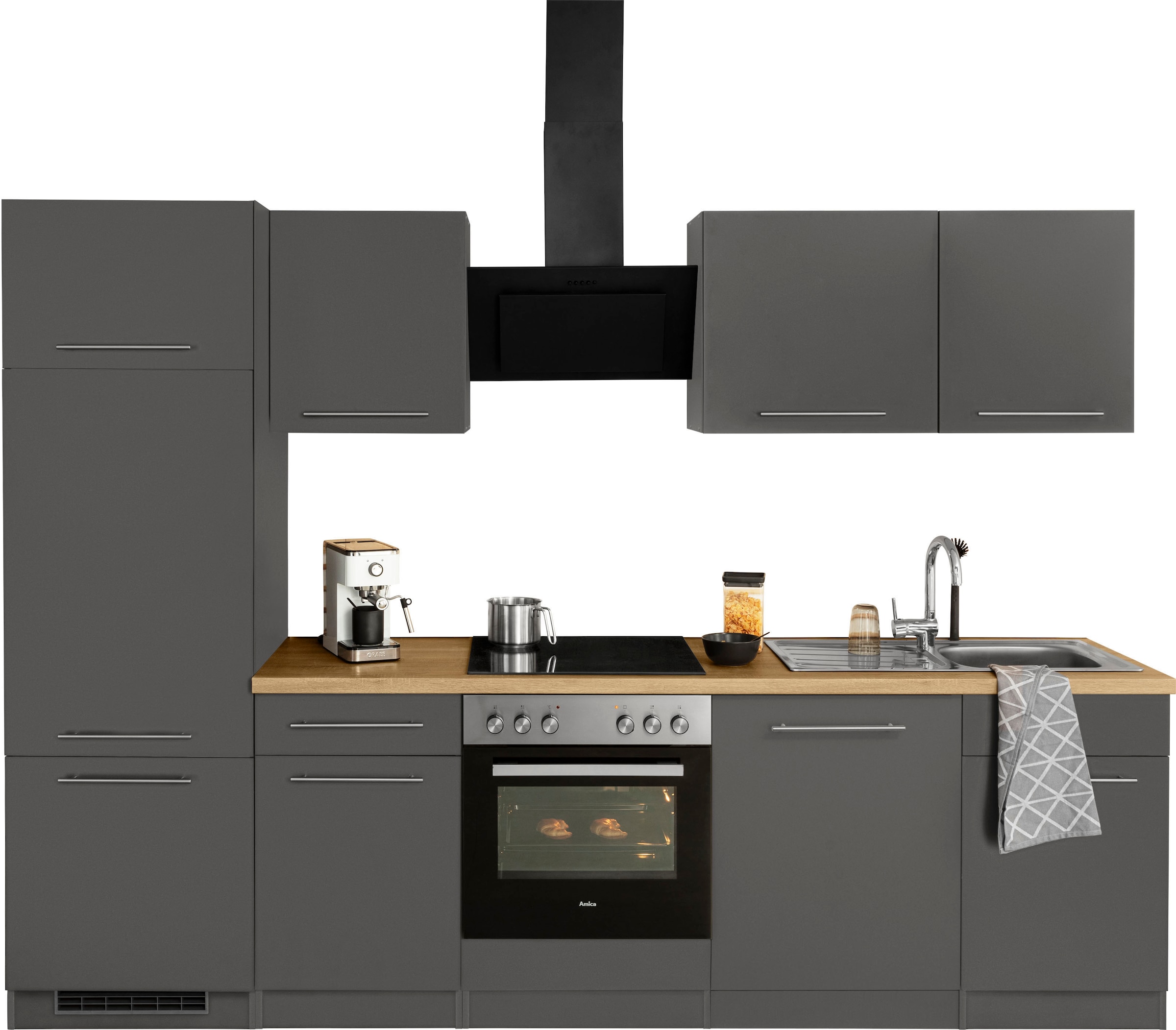 wiho Küchen Küchenzeile »Unna«, ohne E-Geräte, Breite 280 cm