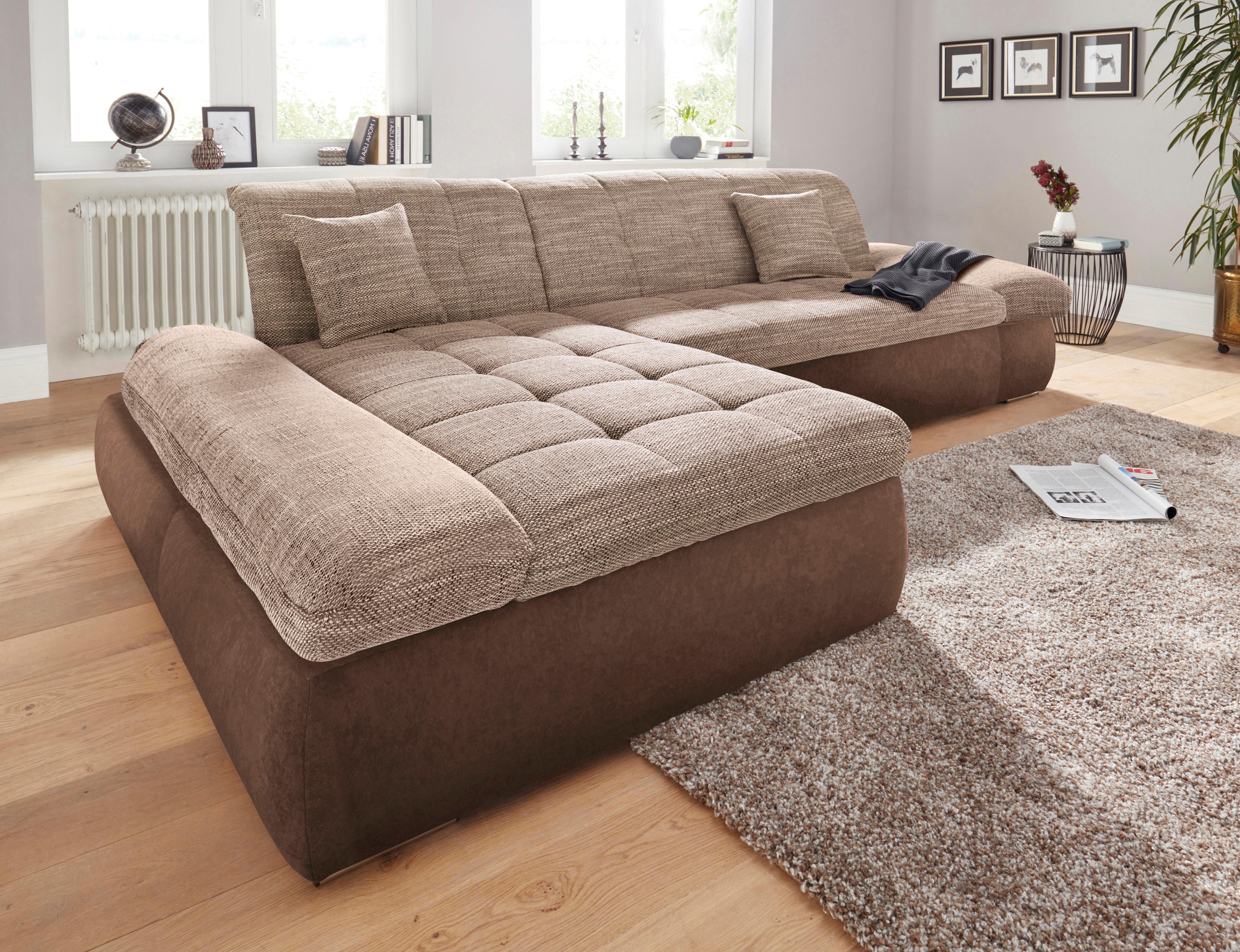 Ecksofa »PB Moric wahlweise mit Bettfunktion + Armteilverstellung, L-Form«, im...