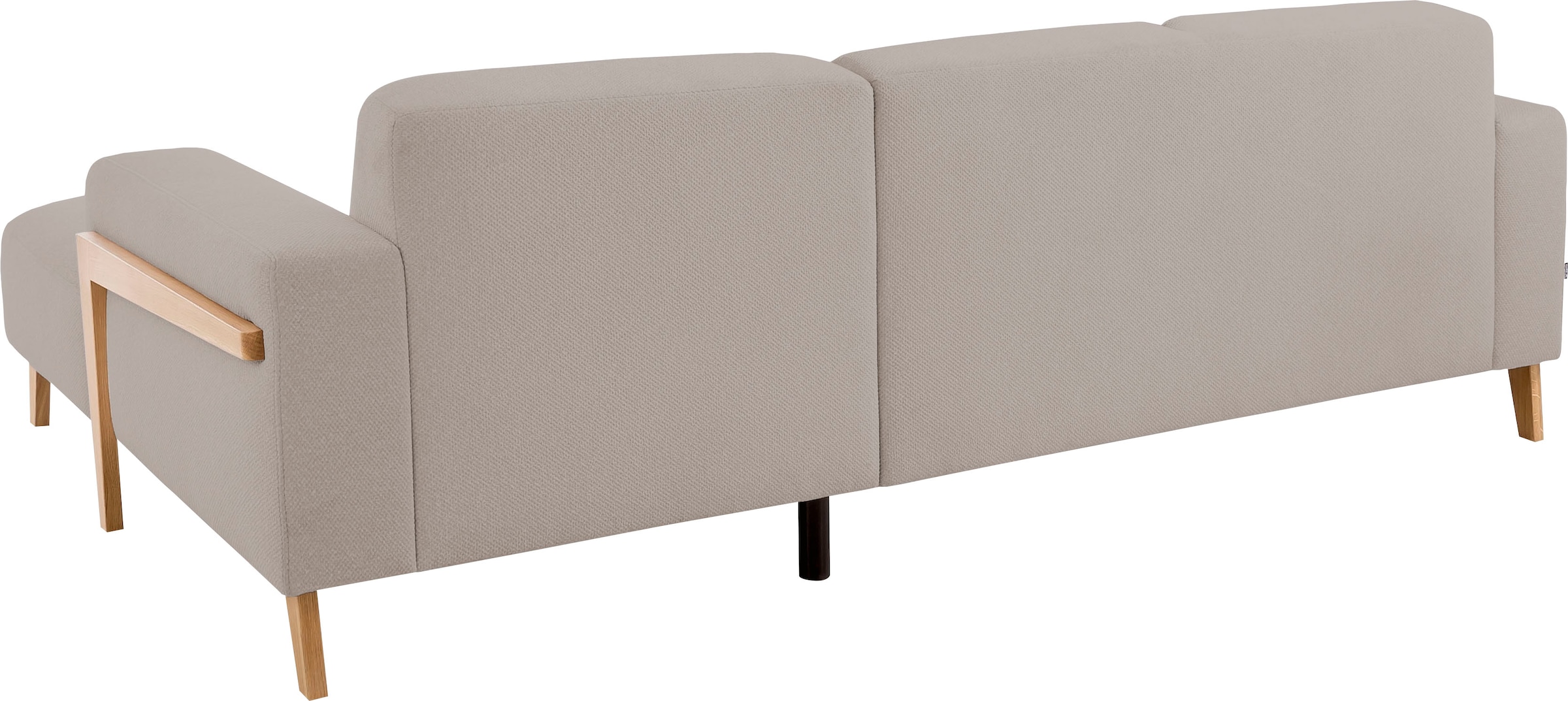 exxpo - sofa fashion Ecksofa »Starr, modern und klassisches Design, hochwertige Verarbeitung, bequem«, L-Form, wahlw. elektrische Sitztiefenverstellung, Massivholzfüße