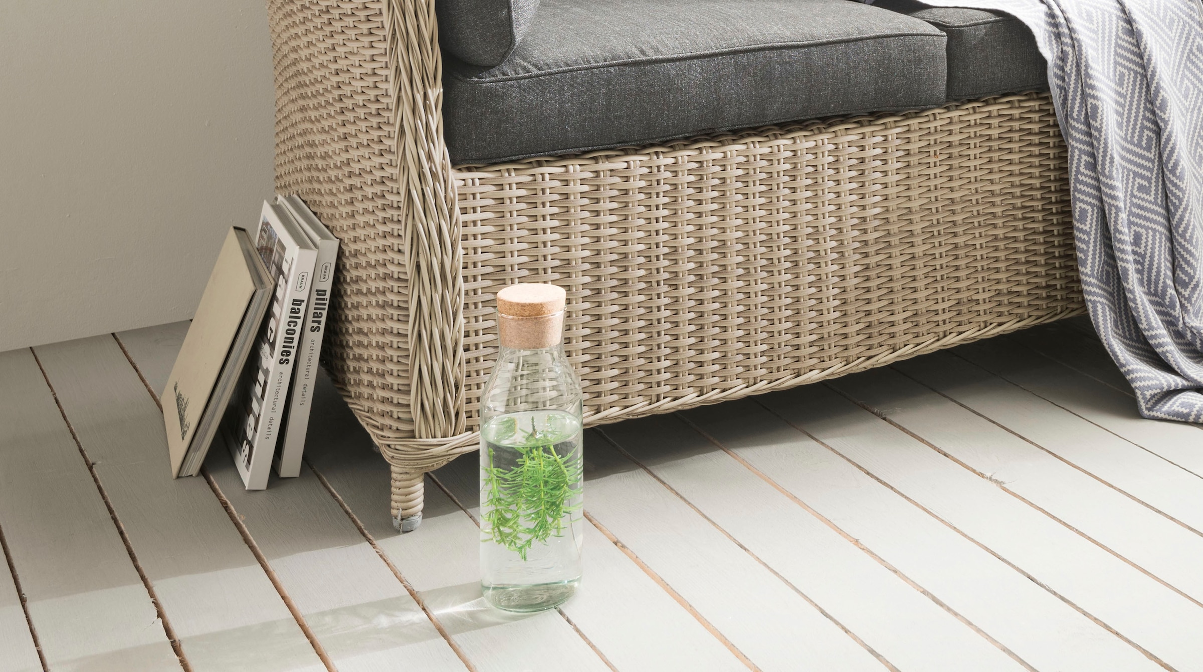 Destiny Gartenlounge-Bank »PALMA«, Aluminium, Polyrattan, 2´er Bank, inkl. Auflagen