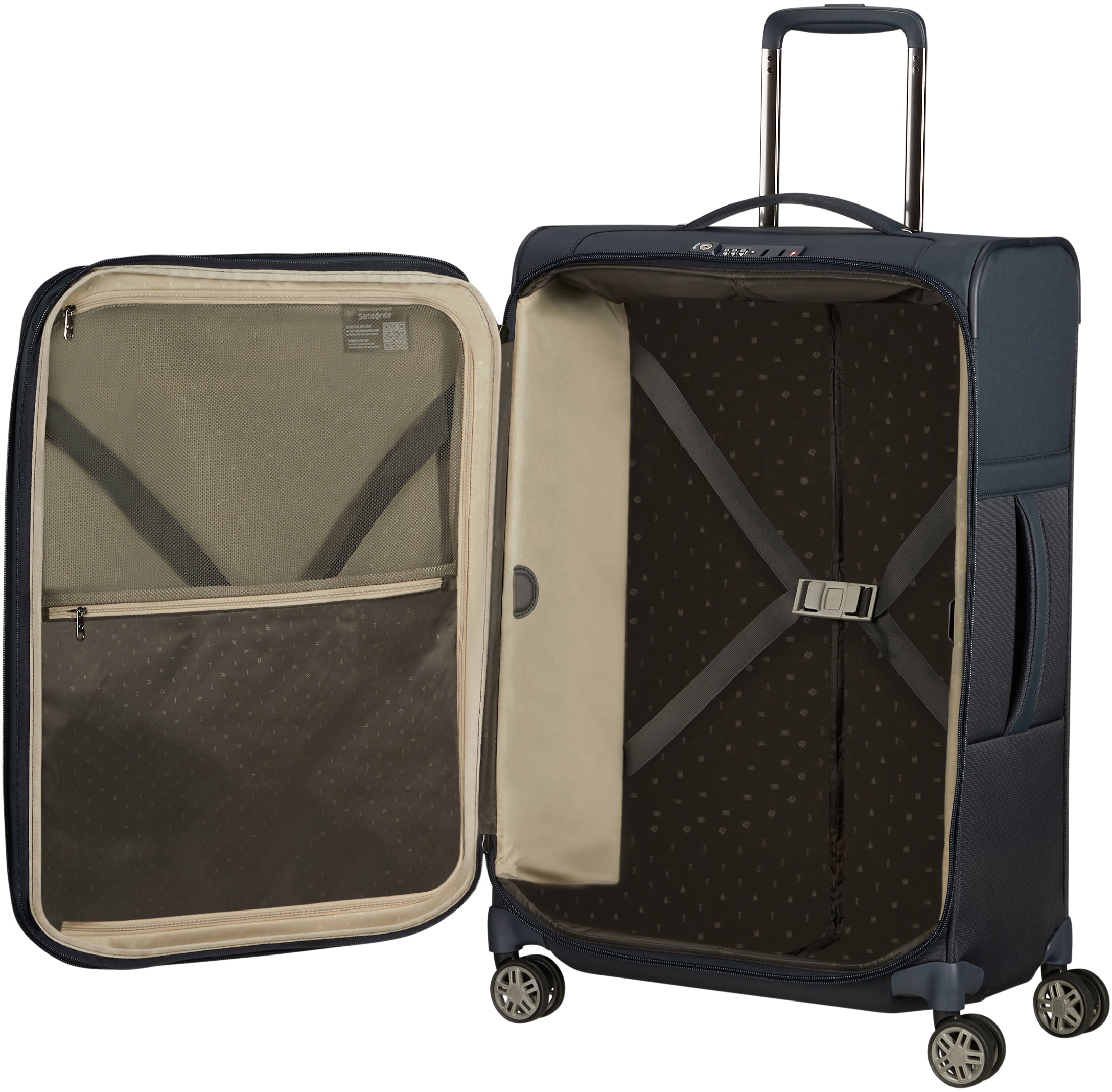 Samsonite Weichgepäck-Trolley »AIREA, verschiedene Größen und Farben«, 4 Rollen, Weichschalen-Koffer Reisekoffer mit Volumenerweiterung bei M/L