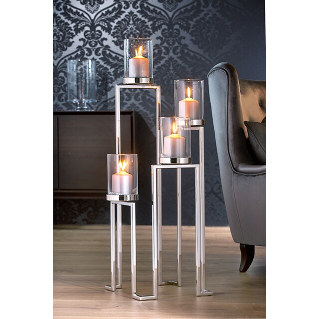Kerzenhalter (1 kaufen auf aus Weihnachtsdeko«, Rechnung Adventsleuchter Fink und Edelstahl St.), »GRANT, Glas, 4-flammig,