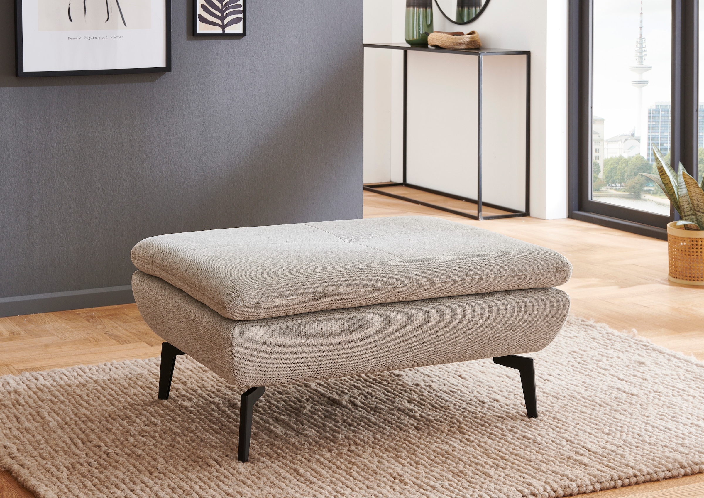 Die PlanBar Hocker »MP-IN23002«, (1 St.), hochwertige Kaltschaumpolsterung, stylische Metallfüße