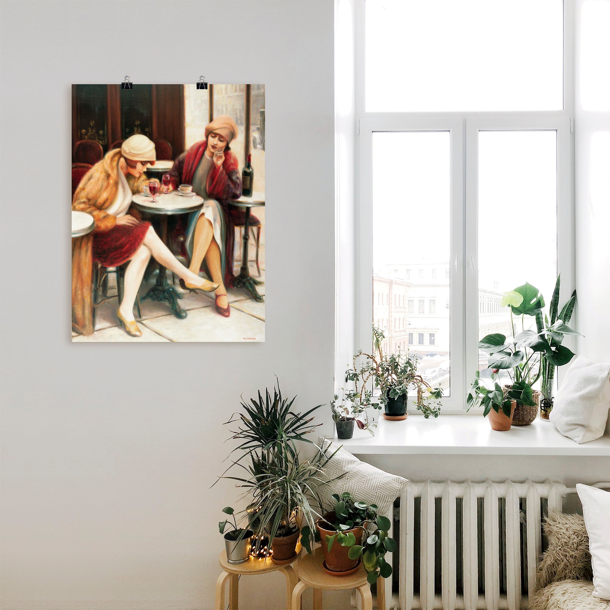 Artland Wandbild »Cafe II« Frau 1 Stk. tlg. als Leinwandbild, Poster in verschied. Größen