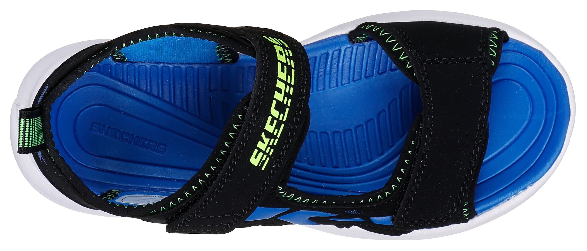 Skechers Sandale »RAZOR SPLASH-AQUA BUDDIES«, Sandale mit Klettverschluss, waschbar, Größenschablone zum Download