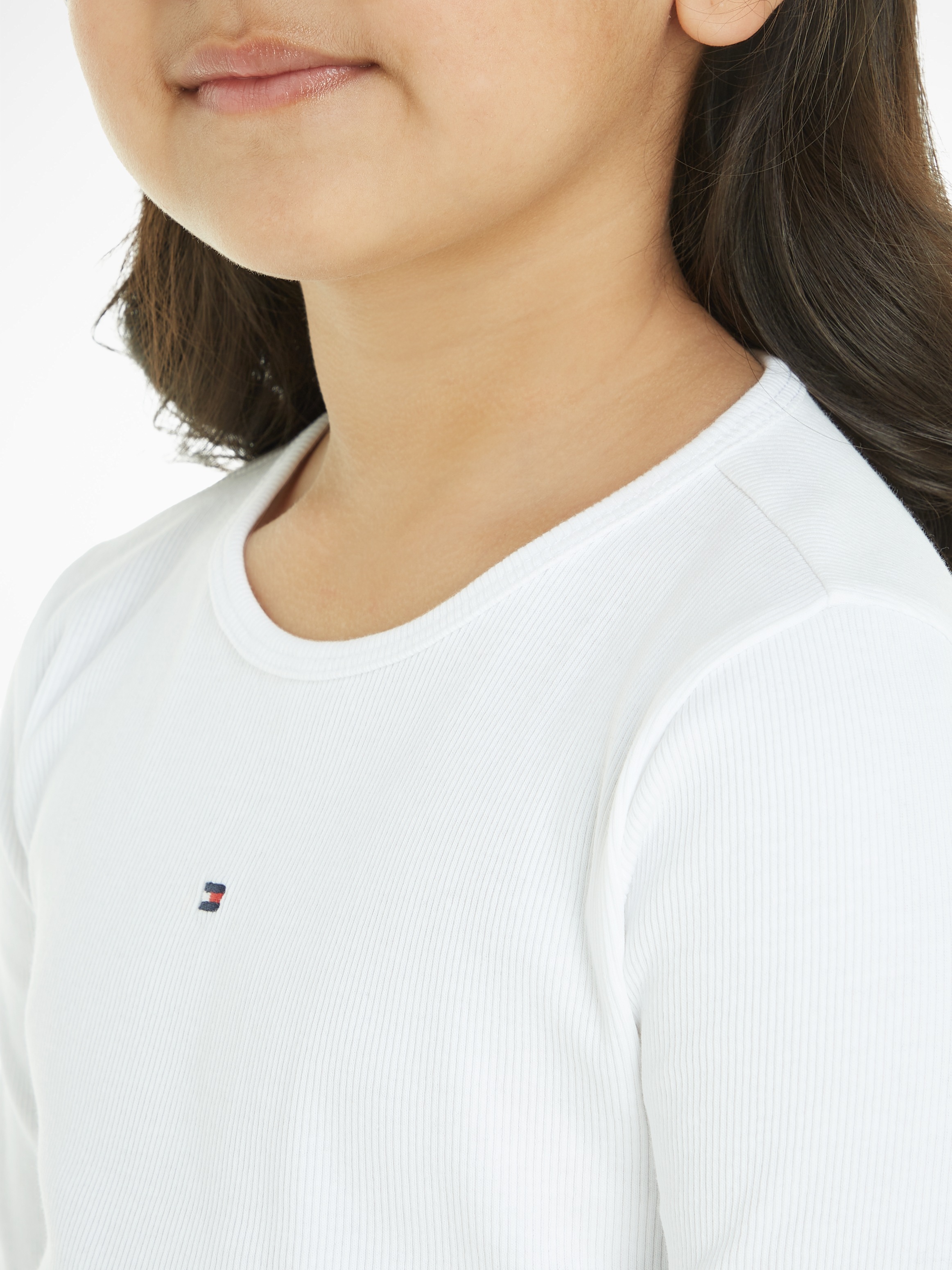 Tommy Hilfiger Langarmshirt »ESSENTIAL RIB TOP L/S«, mit Babylock Saum