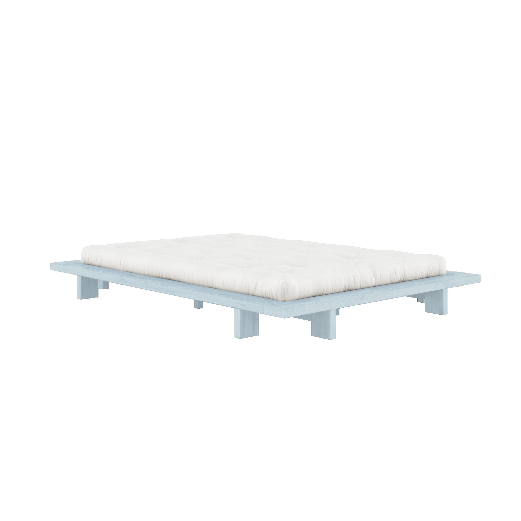Karup Design Bettgestell »JAPAN BED Bodenbett, Holzrahmen, Futonbett, Jugendbett, Holzbett«, Massivholzbett mit Lattenrost, Kiefer massiv, Bett ohne Kopfteil