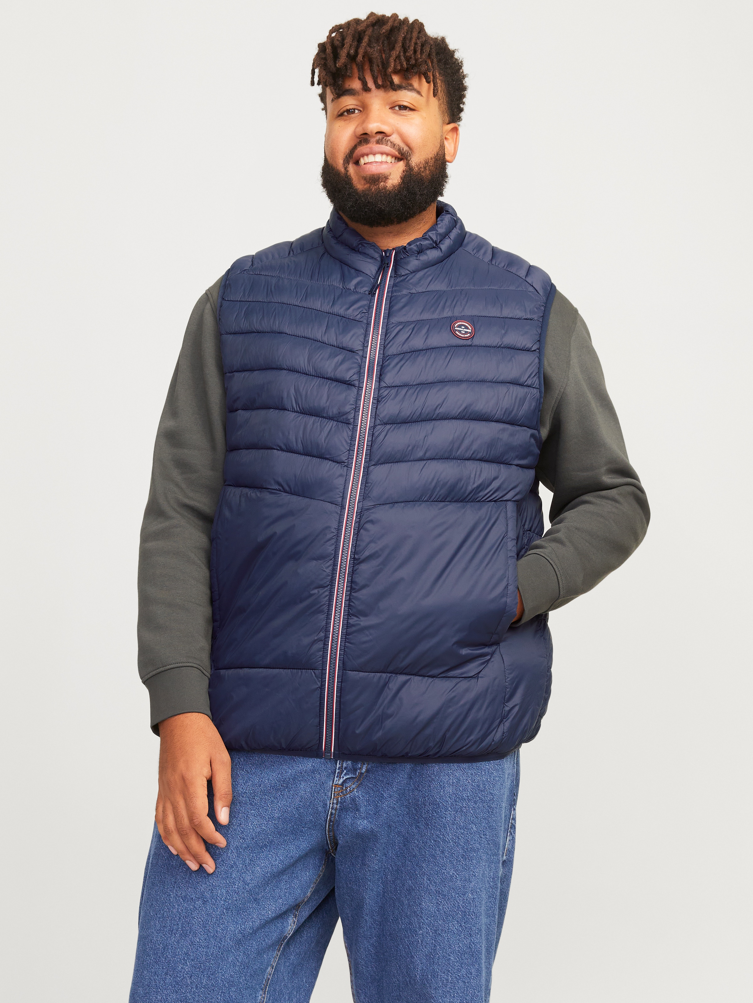 Jack & Jones PlusSize Kurzweste »JJESPRINT BODYWARMER COLLAR NOOS PLS«