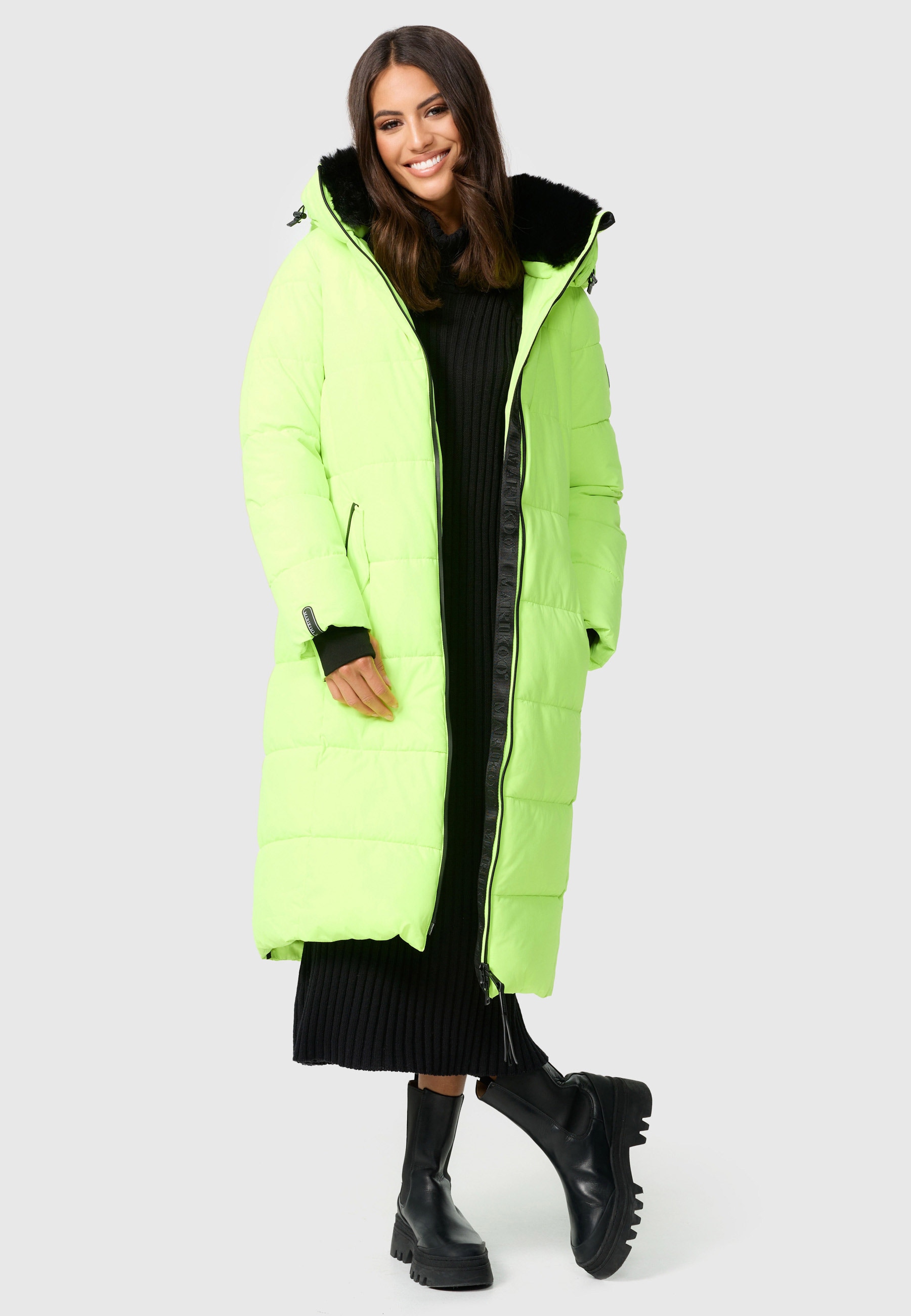 Marikoo Steppjacke »Marikoo Zuraraa lange Damen Winter Steppjacke B989«