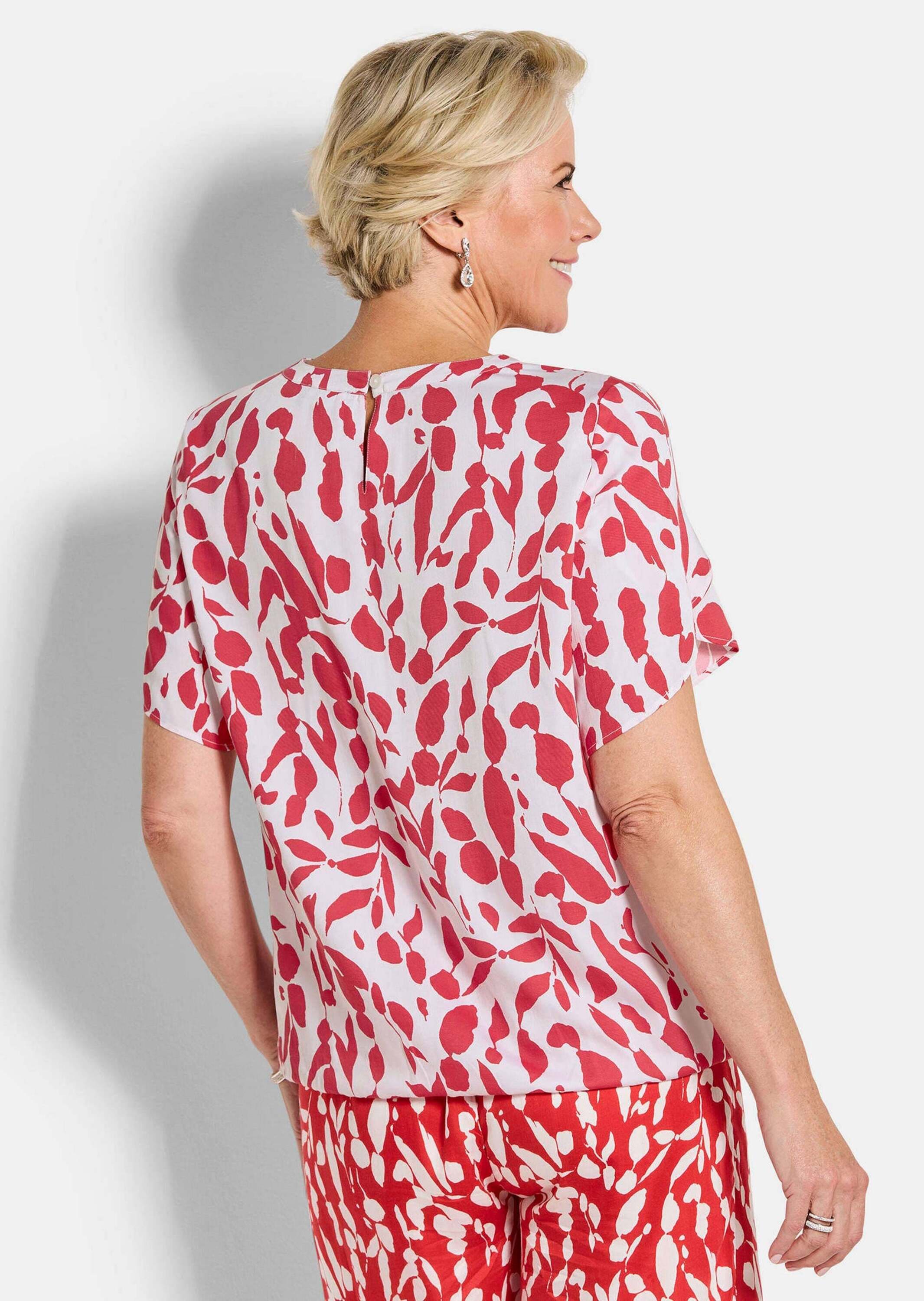 GOLDNER Satinbluse »Viskosebluse mit Tulpenärmeln« Two in One