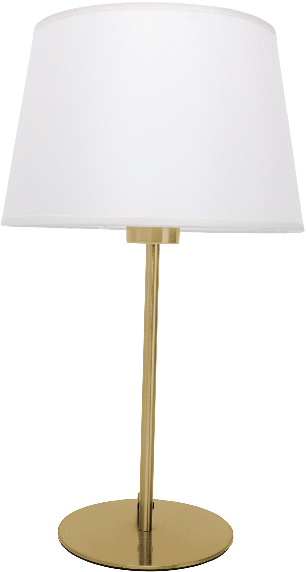näve Tischleuchte »Bologna«, 1 flammig, Leuchtmittel E27 | ohne Leuchtmittel, Eisen/Textil, messing/beige, exkl. 1xE27 max. 40W, Höhe: 45cm