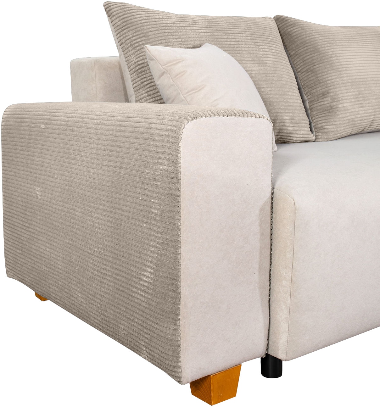 COLLECTION AB Schlafsofa »Yves, Liegefläche (B/T): 142/194 cm«, inkl. Bettfunktion, Bettkasten, Federkern & Zierkissen