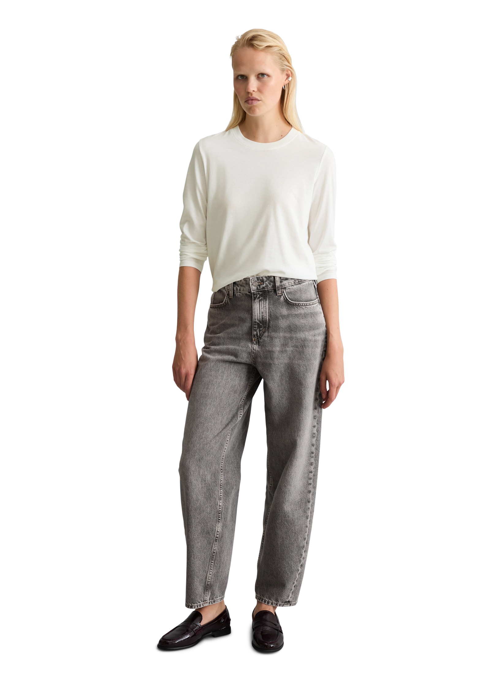 Marc O'Polo DENIM 5-Pocket-Jeans Model Stine barrel cropped aus reiner Baumwolle