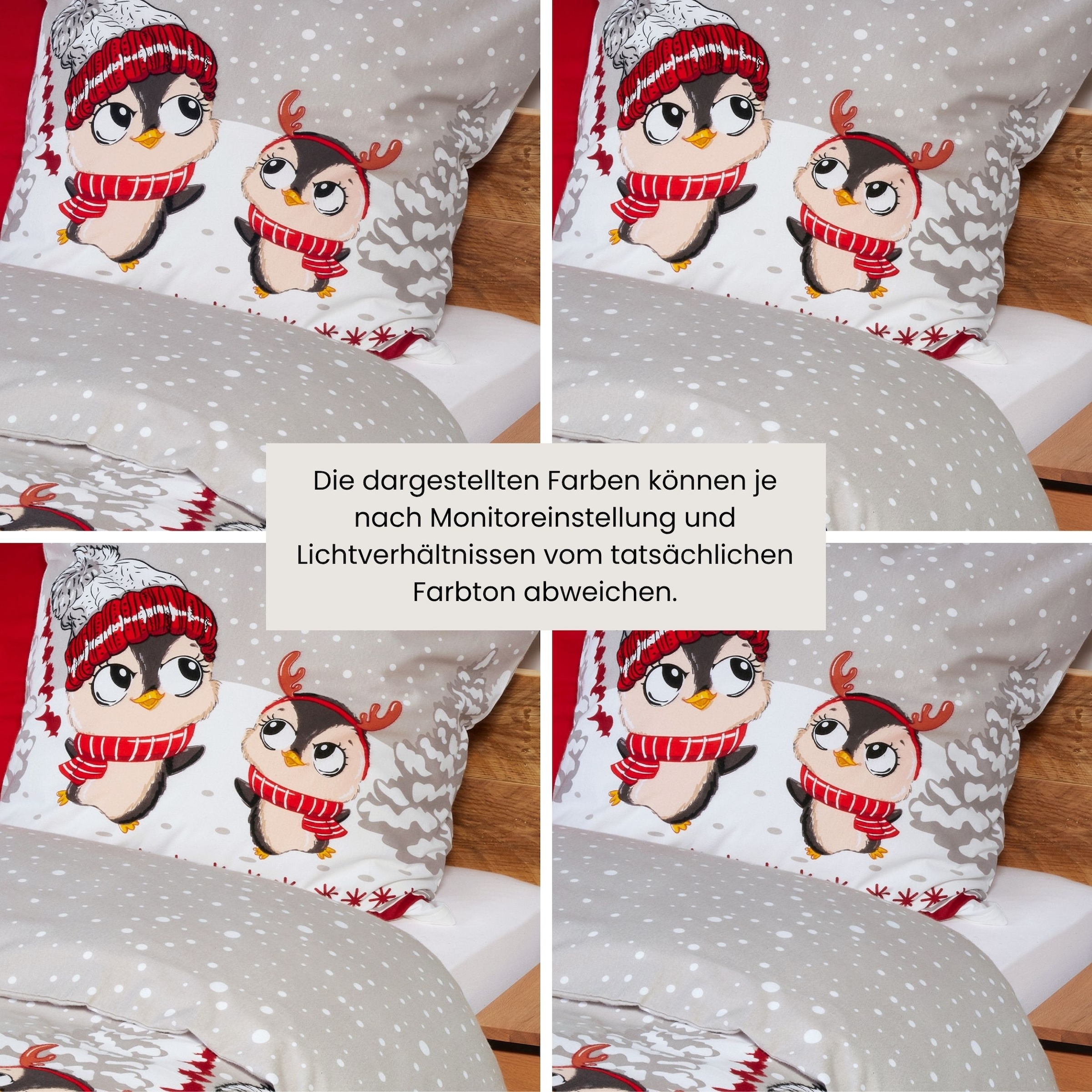Schiesser Bettwäsche »Antoni aus weicher Baumwolle mit coolem Winterprint« 2 Stk. OEKO-TEX® MADE IN GREEN-zertifiziert