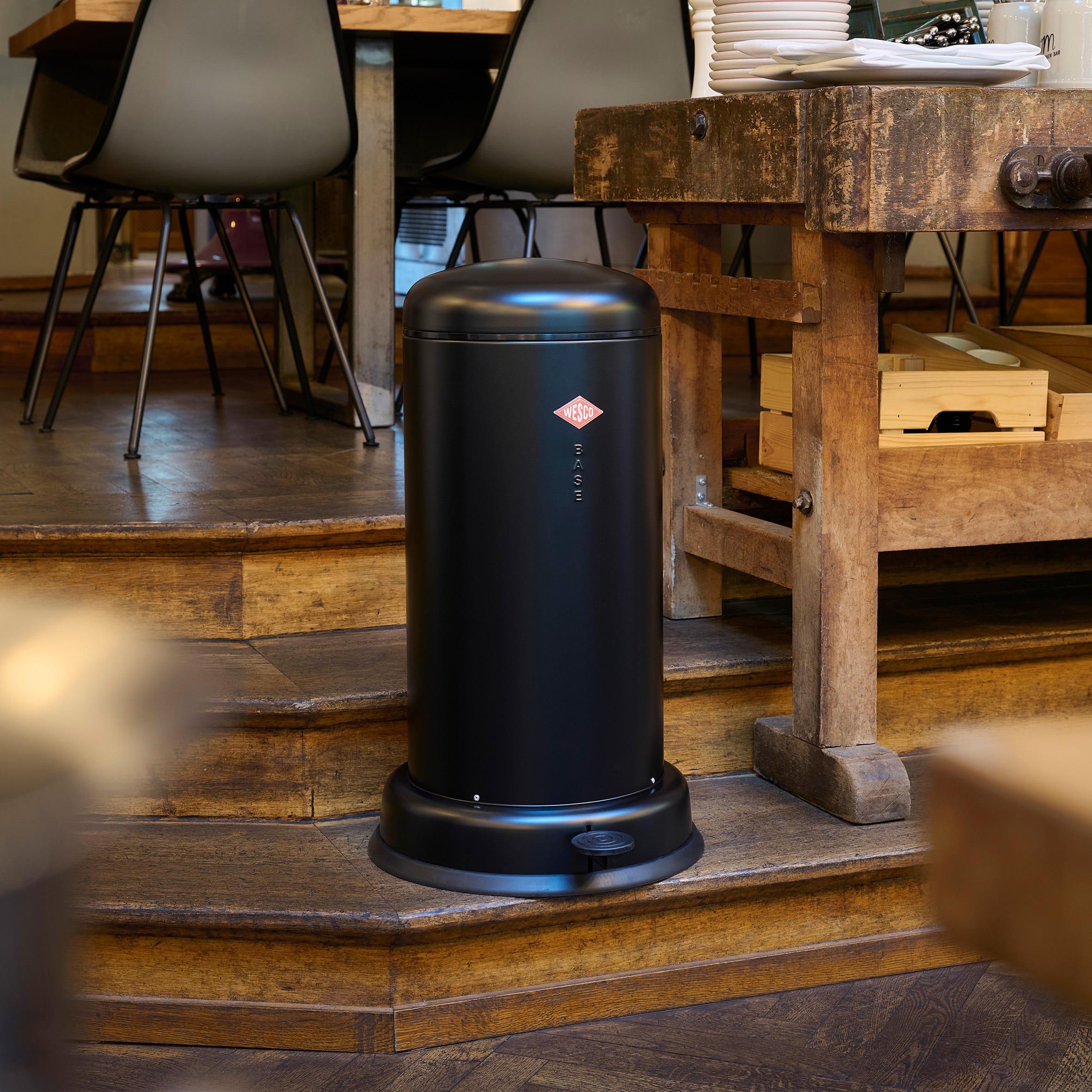 WESCO Mülleimer »Baseboy« 1 Behälter Abfallsammler mit Dämpfer + Dämpferhalterung  20 Liter