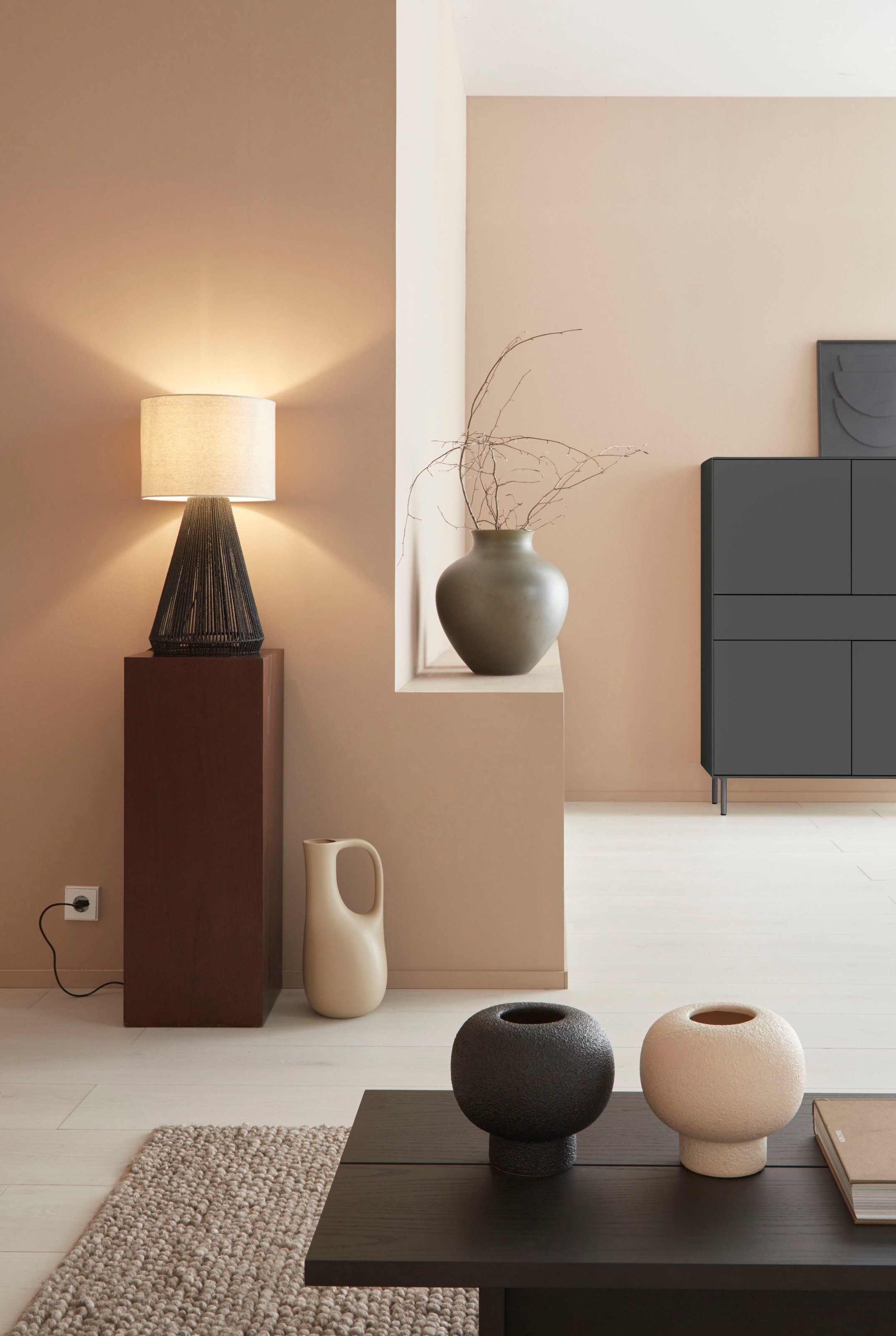 LeGer Home by Lena Gercke Highboard »Essentials«, Höhe: 144cm, MDF lackiert, Push-to-open-Funktion