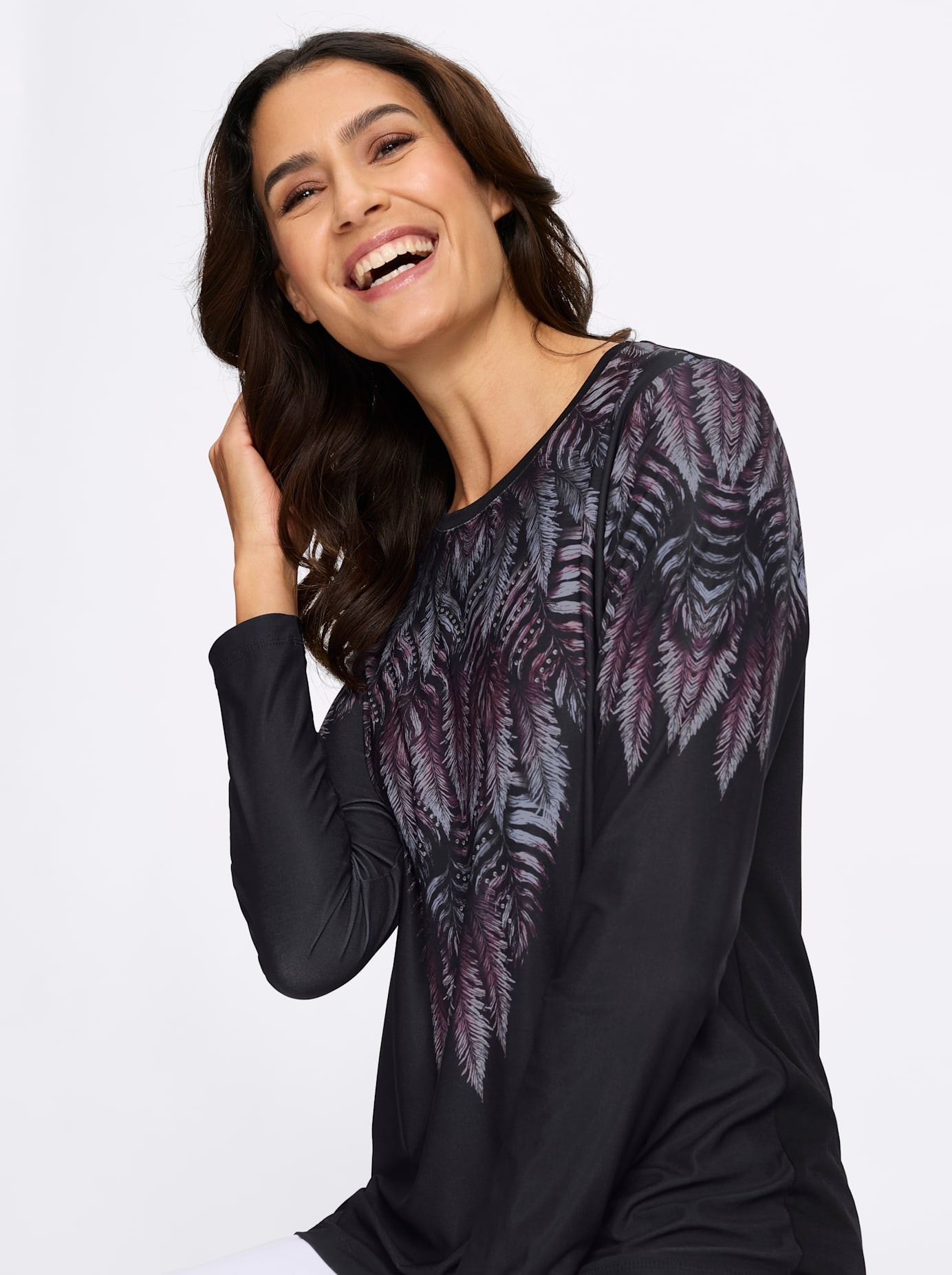 Lady Langarmshirt »Rundhals-Shirt« 1