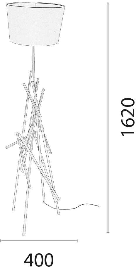 SPOT Light Stehlampe »GLENN«, 1 flammig, Leuchtmittel E27 | ohne Leuchtmittel, aus Metall, mit flexiblem Stoffschirm, originelles Design