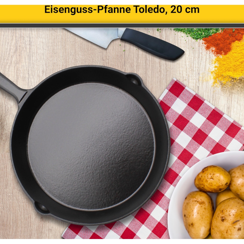 Krüger Bratpfanne »Einsenguss Pfanne TOLEDO«, Gusseisen, (1 tlg.)