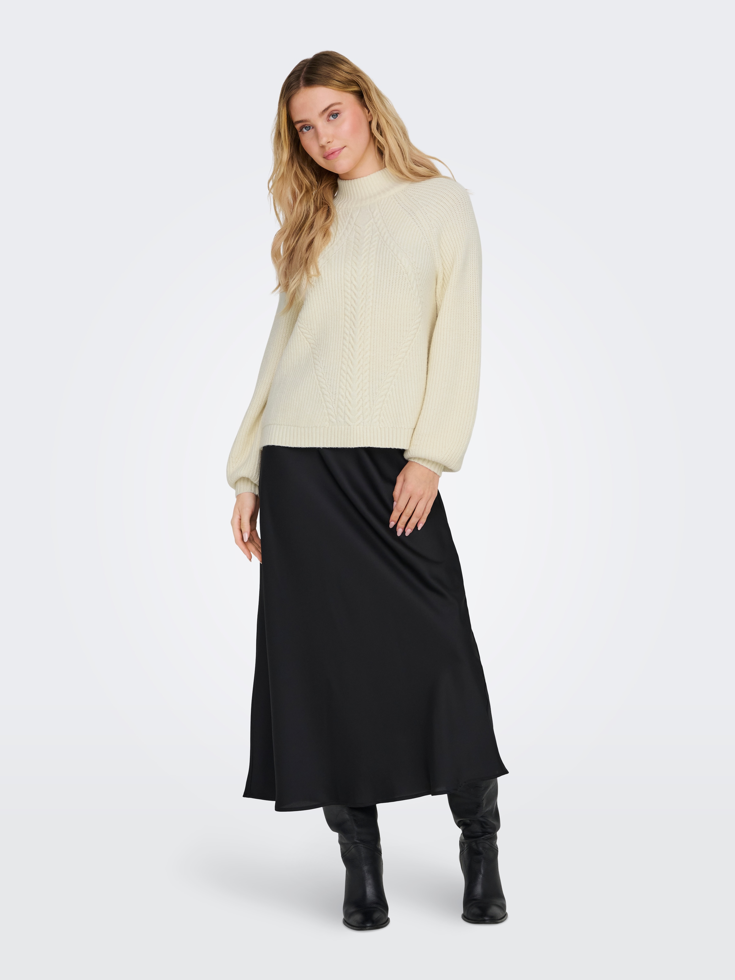 ONLY Stehkragenpullover »ONLKATIA LS DETAIL HIGHNECK CC KNT« Viskosemischung, regular fit