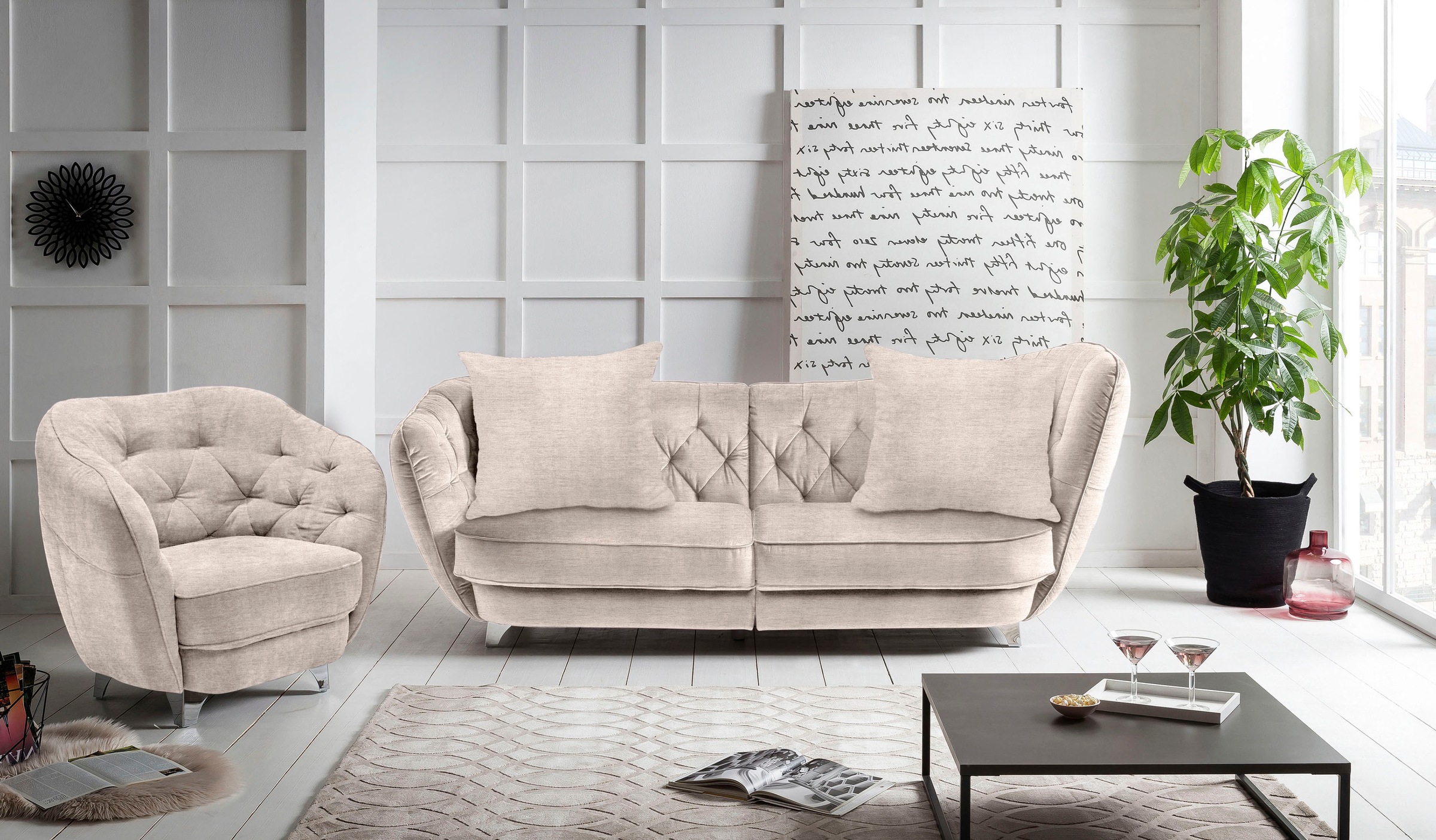 Leonique Big-Sofa bestellen UNIVERSAL »Retro« 