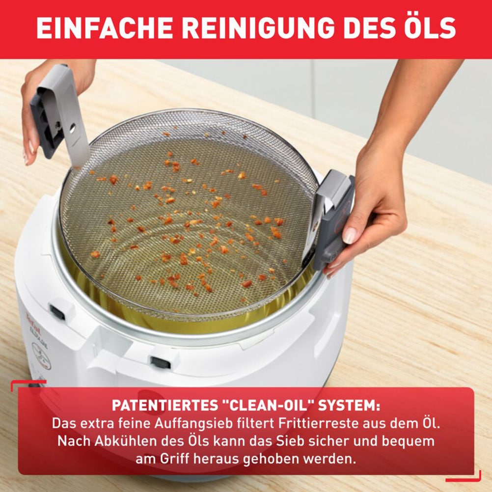 Tefal Fritteuse »One Filtra« 1900 W 1,2 Kg, Auffangsieb für Frittierreste, spülmaschinenfest, FF1631